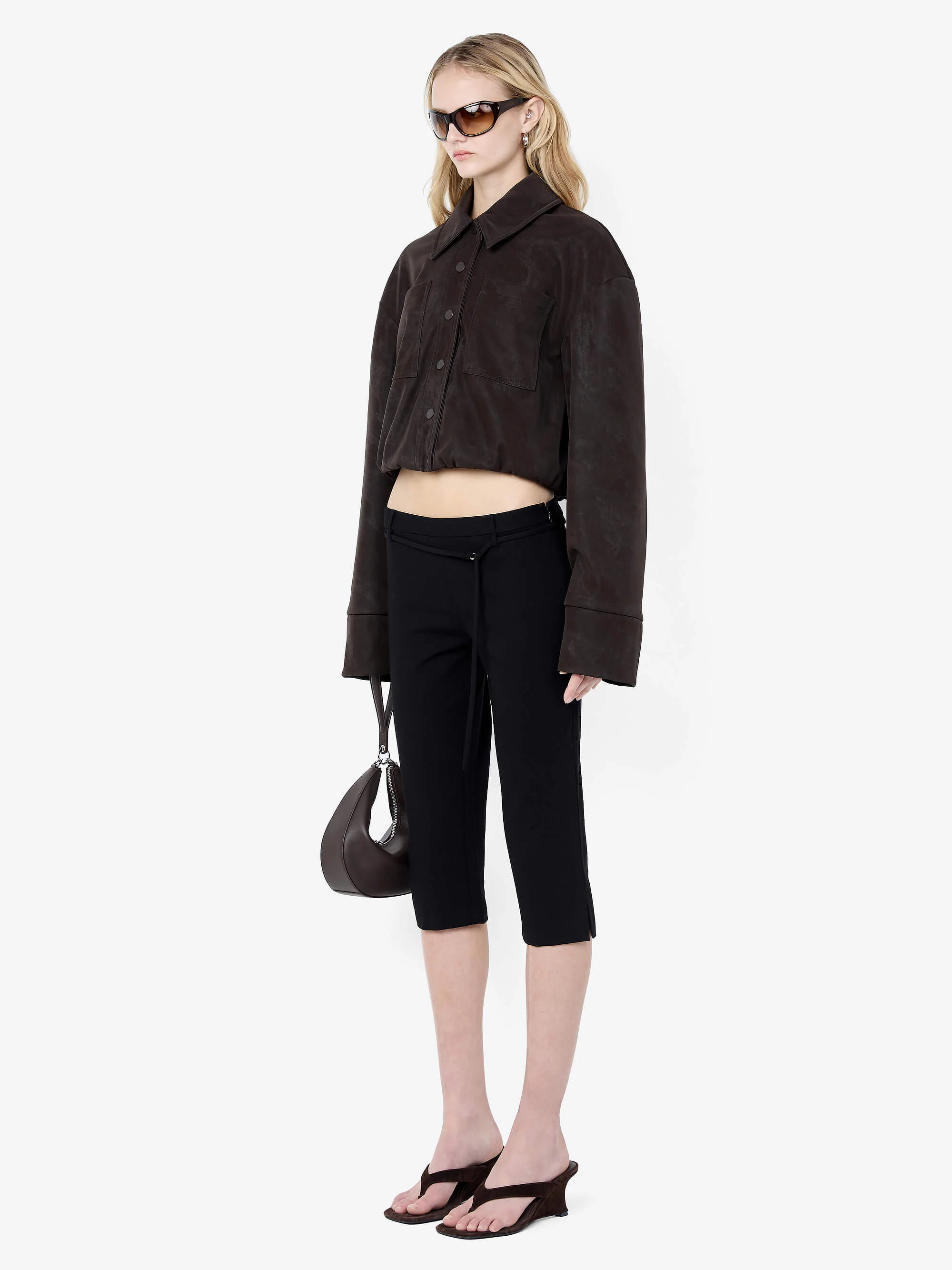 ALARIC CROPPED JACKET - ESPRESSO - Image 3