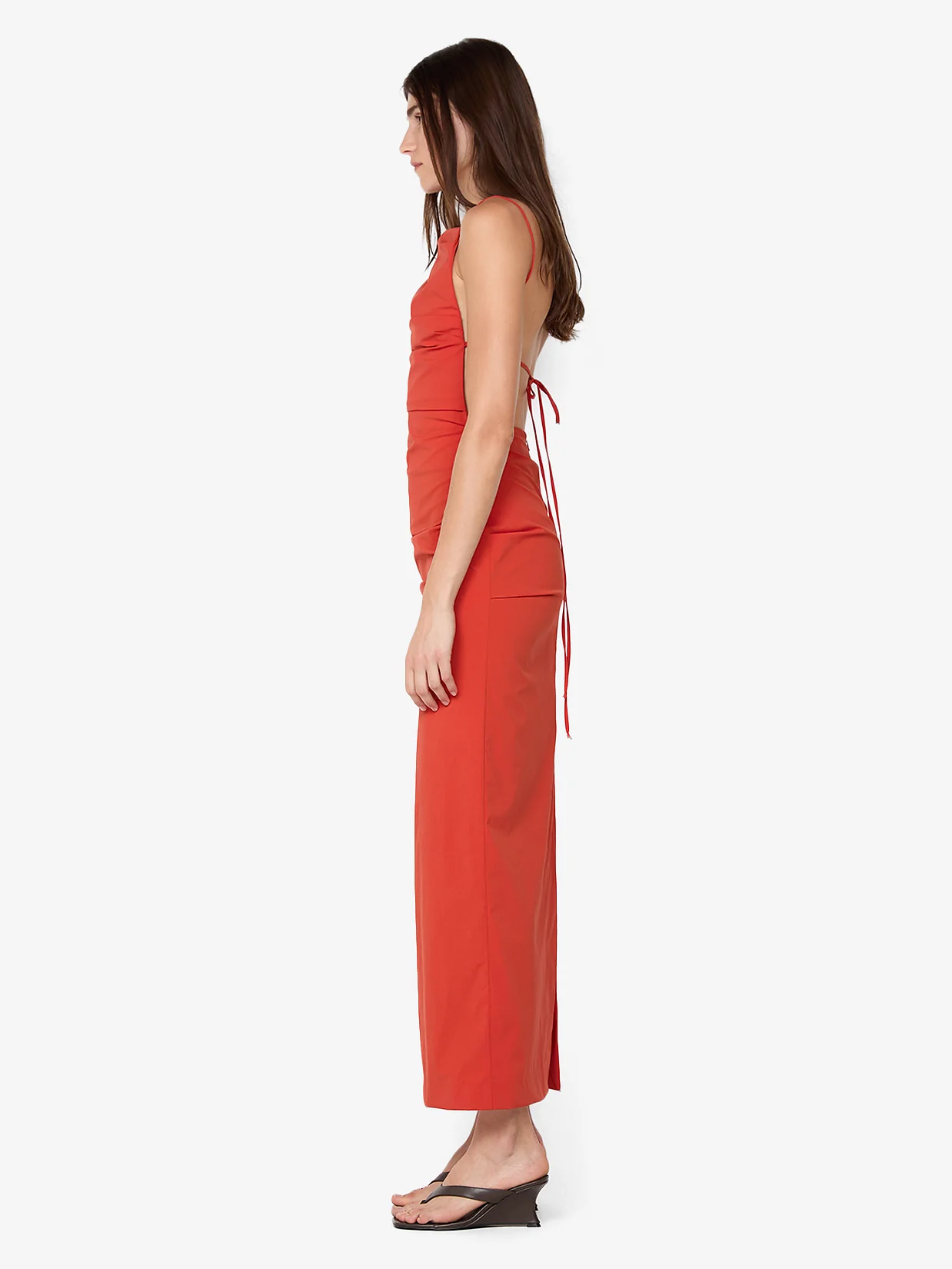 ALLIRA TUCK MAXI  DRESS - BURNT ORANGE - Image 3