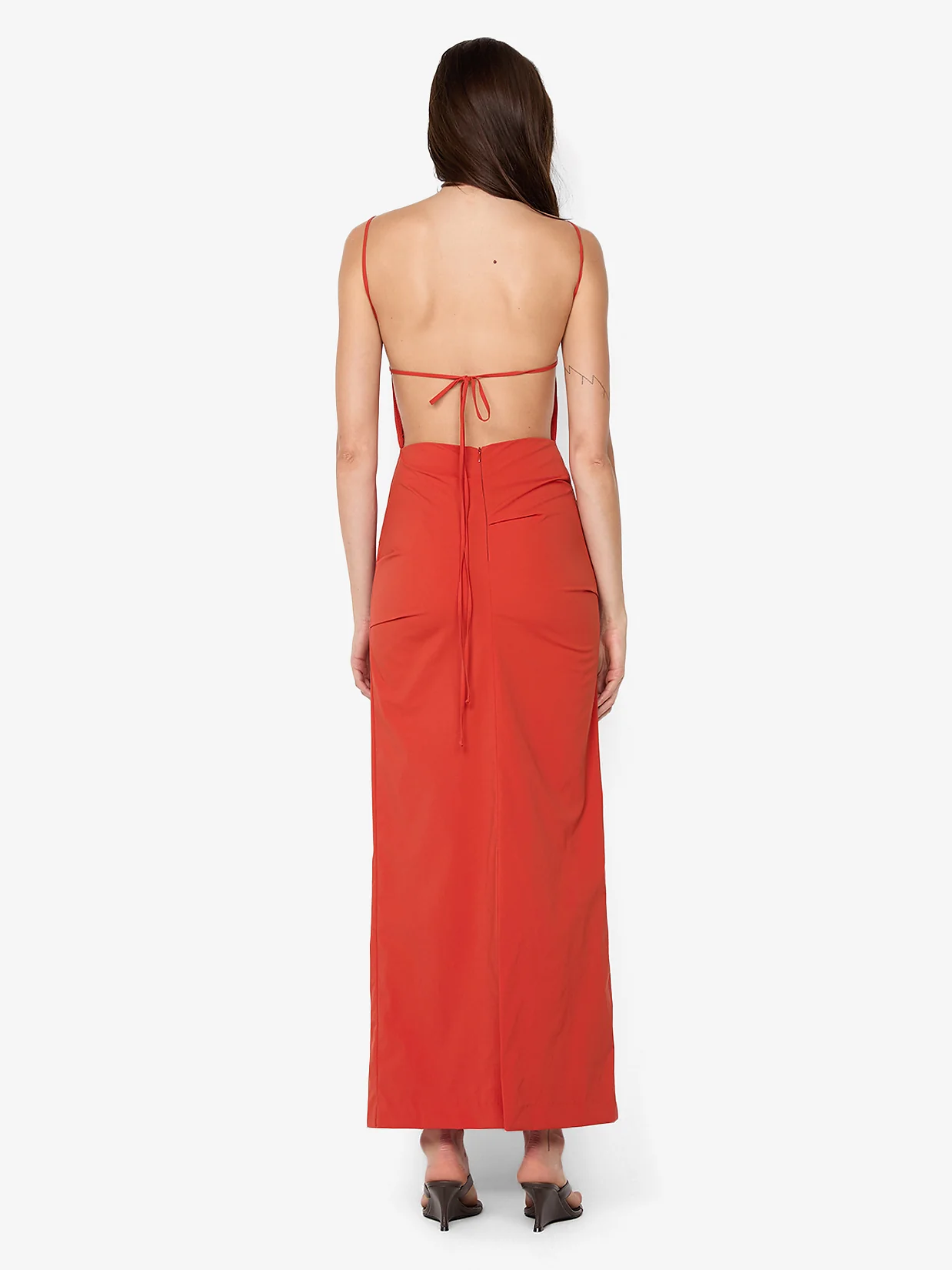 ALLIRA TUCK MAXI  DRESS - BURNT ORANGE - Image 4