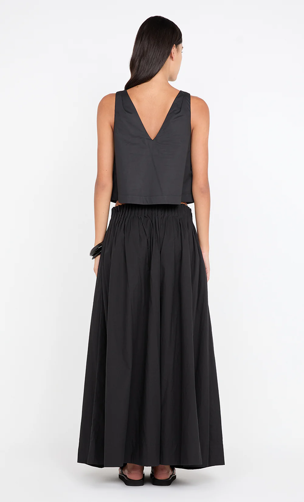 ALUCA V NECK TOP - BLACK - Image 2
