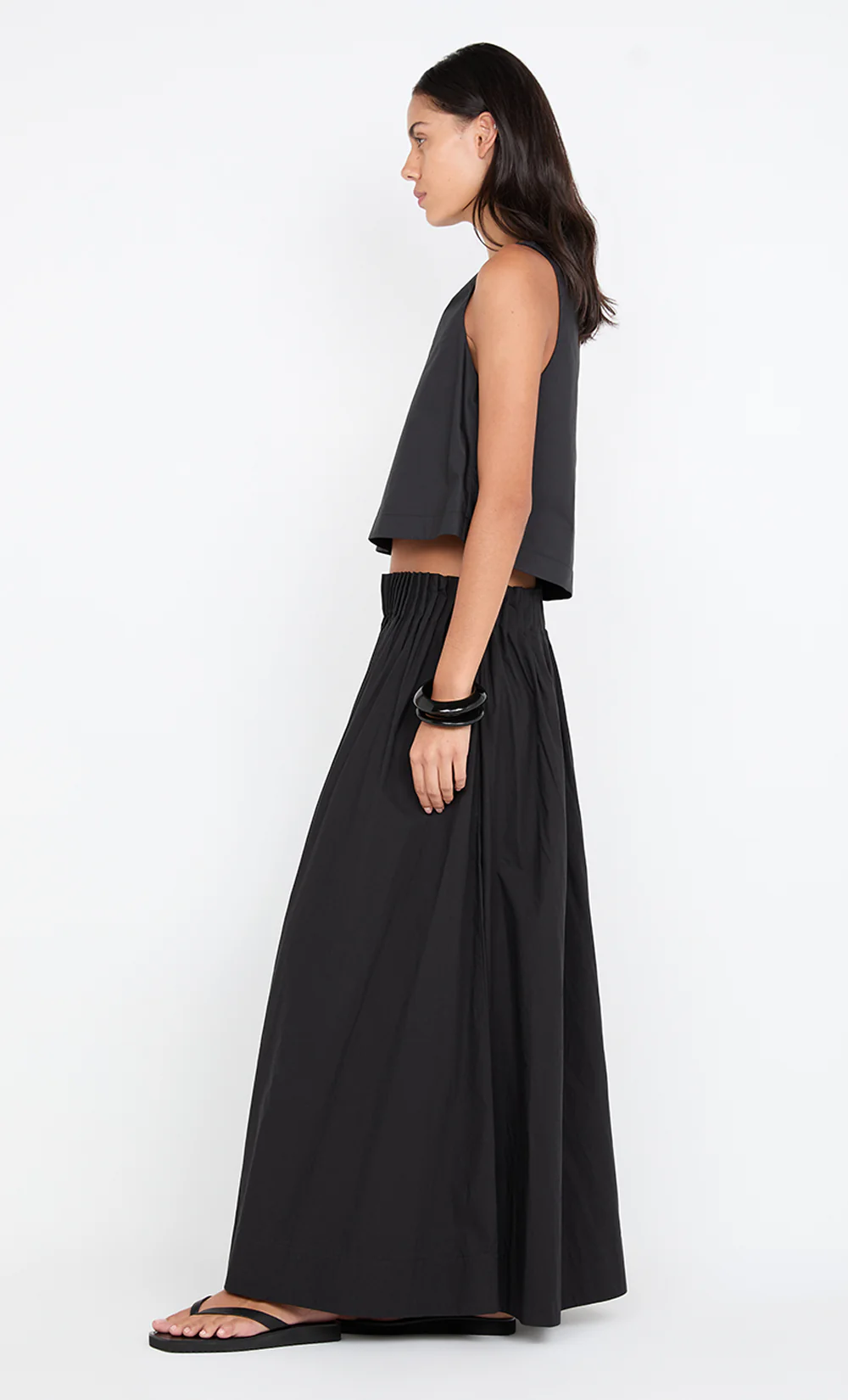 ALUCA V NECK TOP - BLACK - Image 4