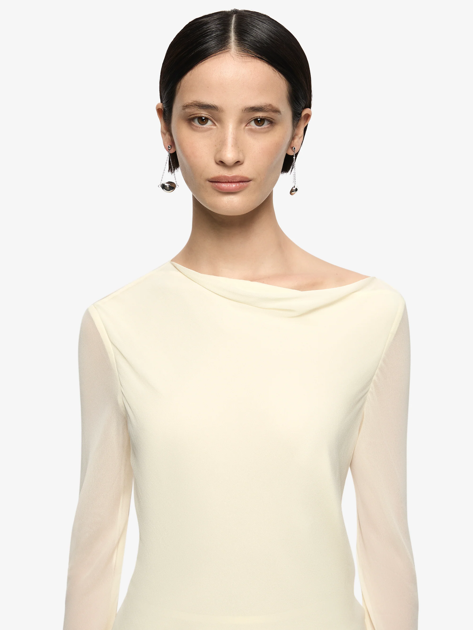 AMANDA LONG SLEEVE MAXI DRESS - LEMON SORBET - Image 3