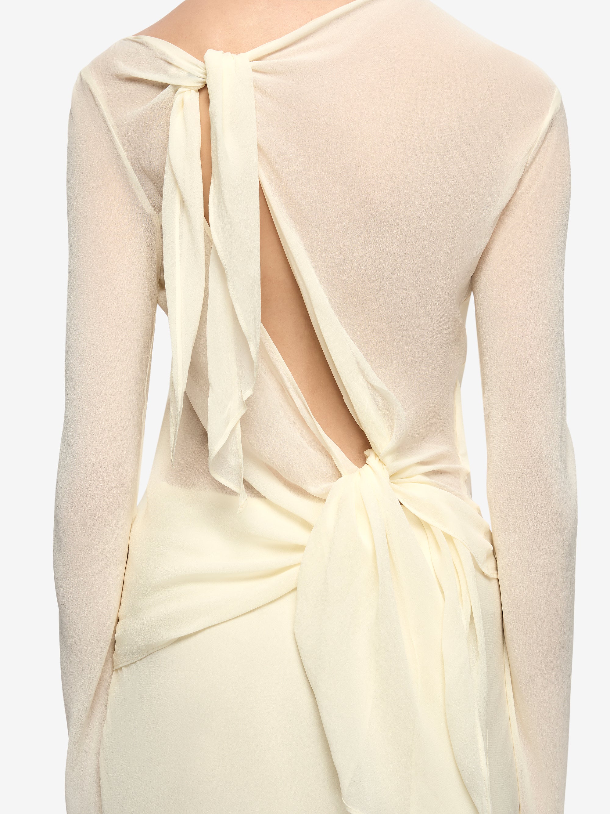 AMANDA LONG SLEEVE MAXI DRESS - LEMON SORBET - Image 7