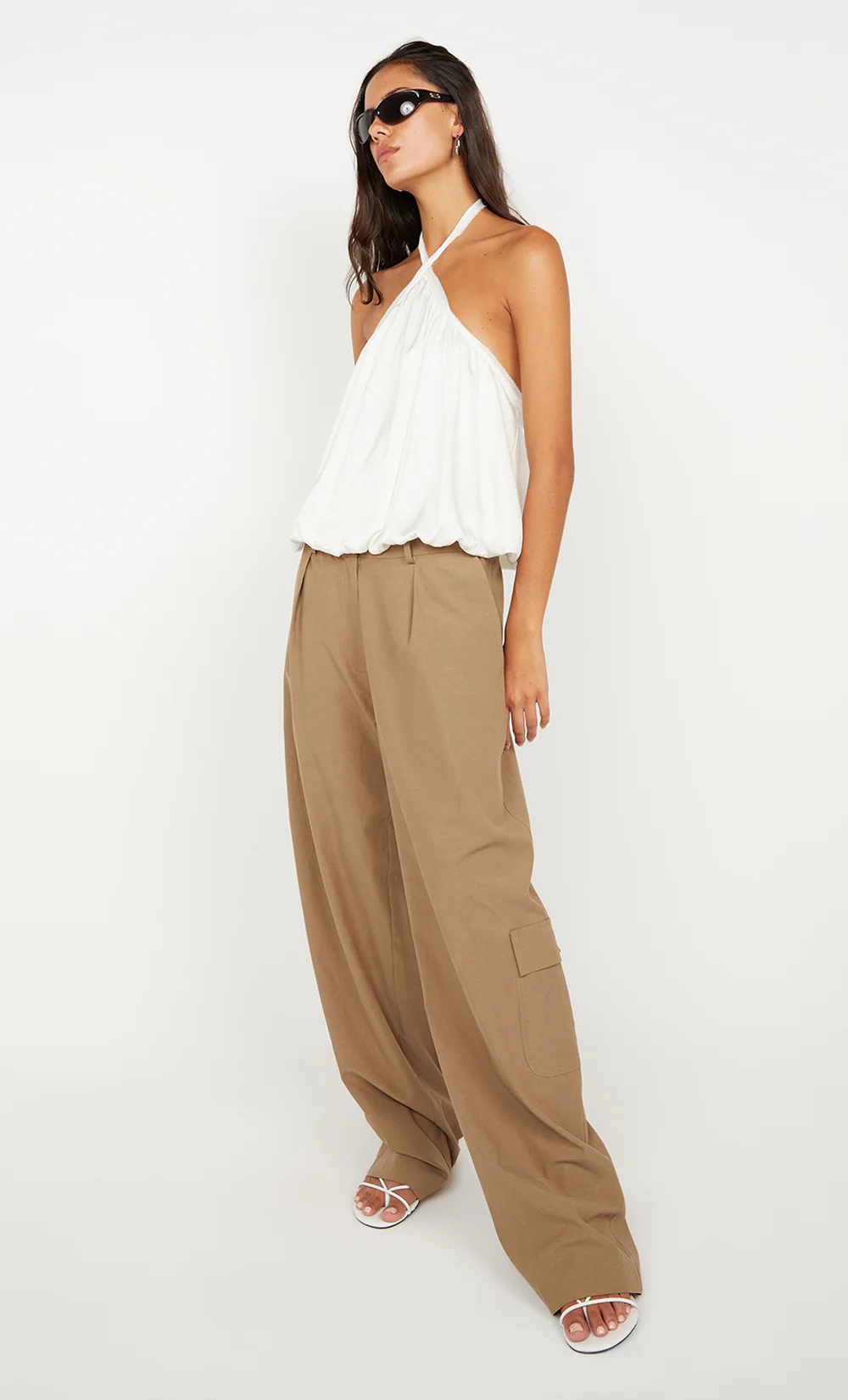 AMIAH HALTER TOP  - IVORY - Image 5