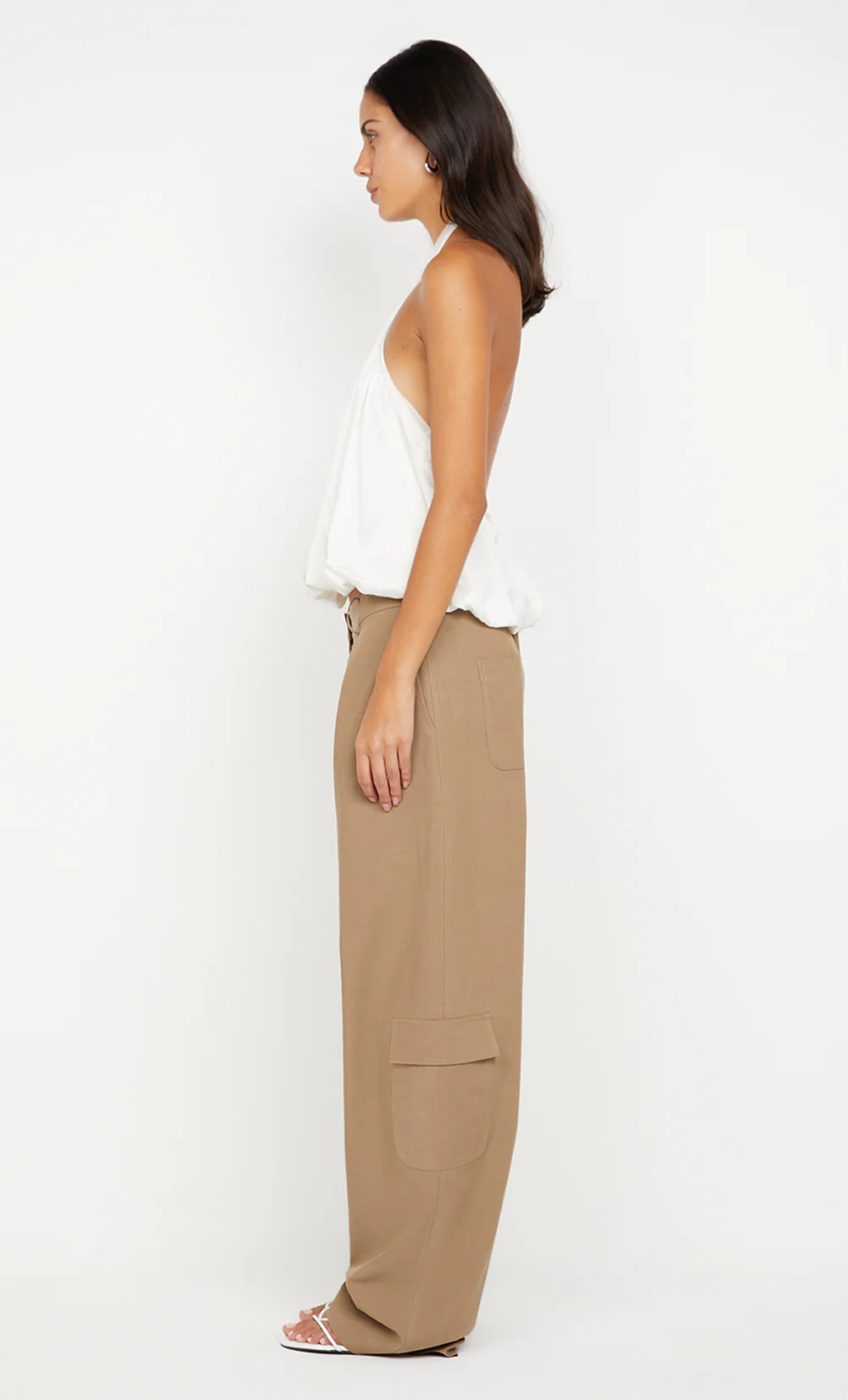 AMIAH HALTER TOP  - IVORY - Image 8