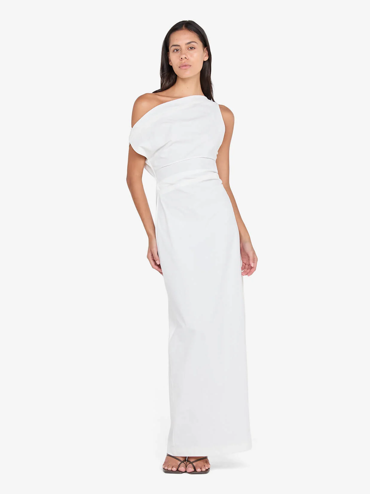 ANGELINA ASYM MAXI DRESS - IVORY