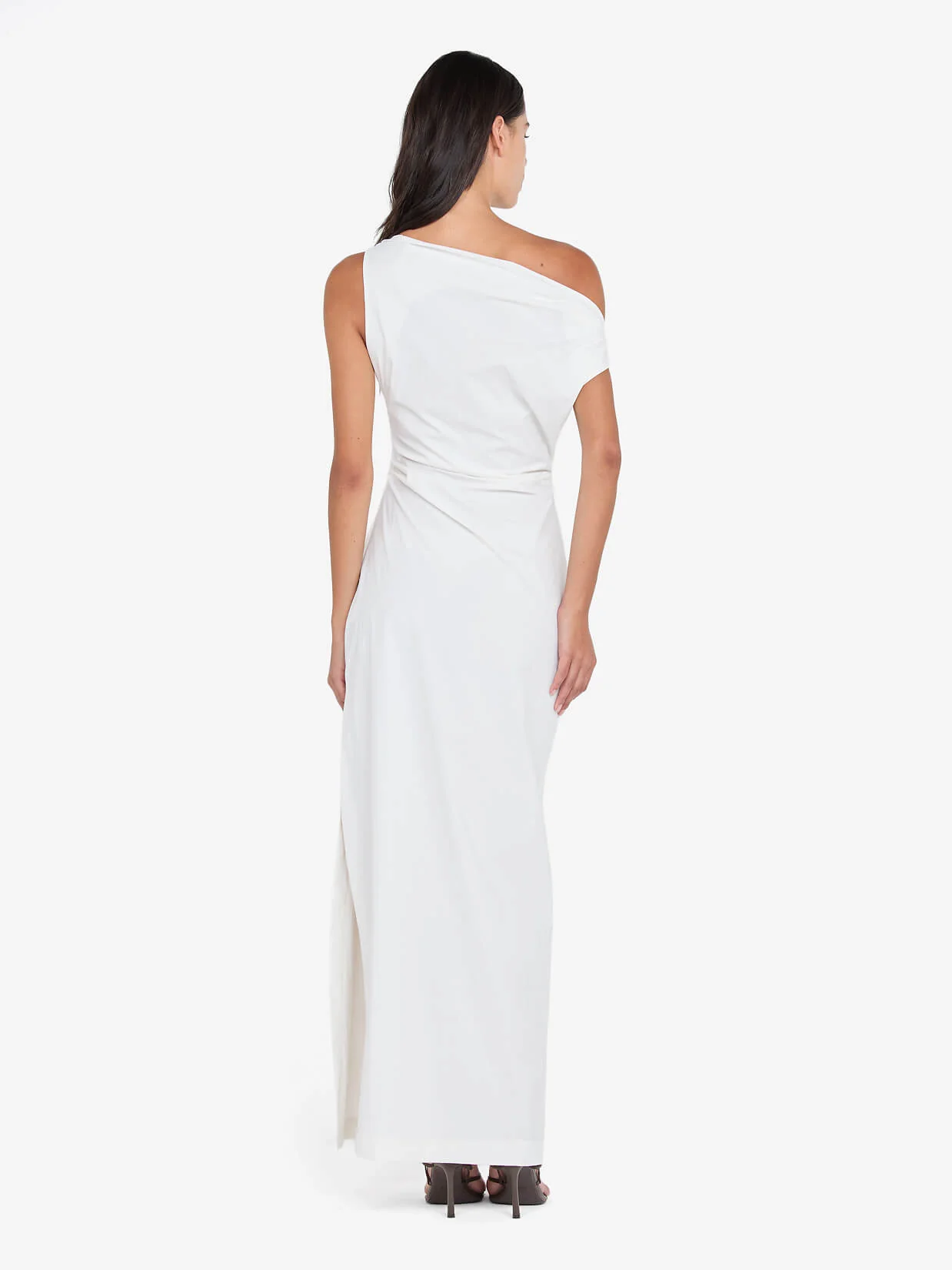 ANGELINA ASYM MAXI DRESS - IVORY - Image 3
