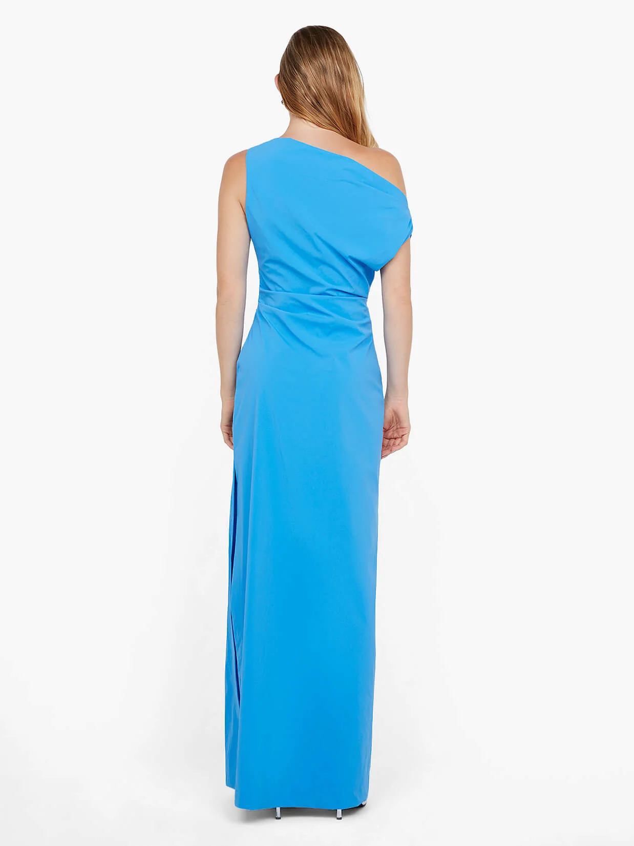 ANGELINA ASYM MAXI DRESS - MID BLUE - Image 3