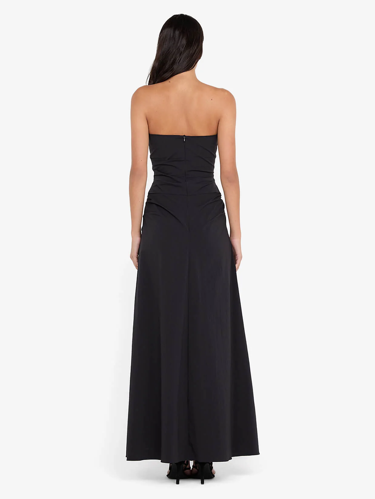 ANGELINA STRAPLESS MAXI DRESS - BLACK - Image 3