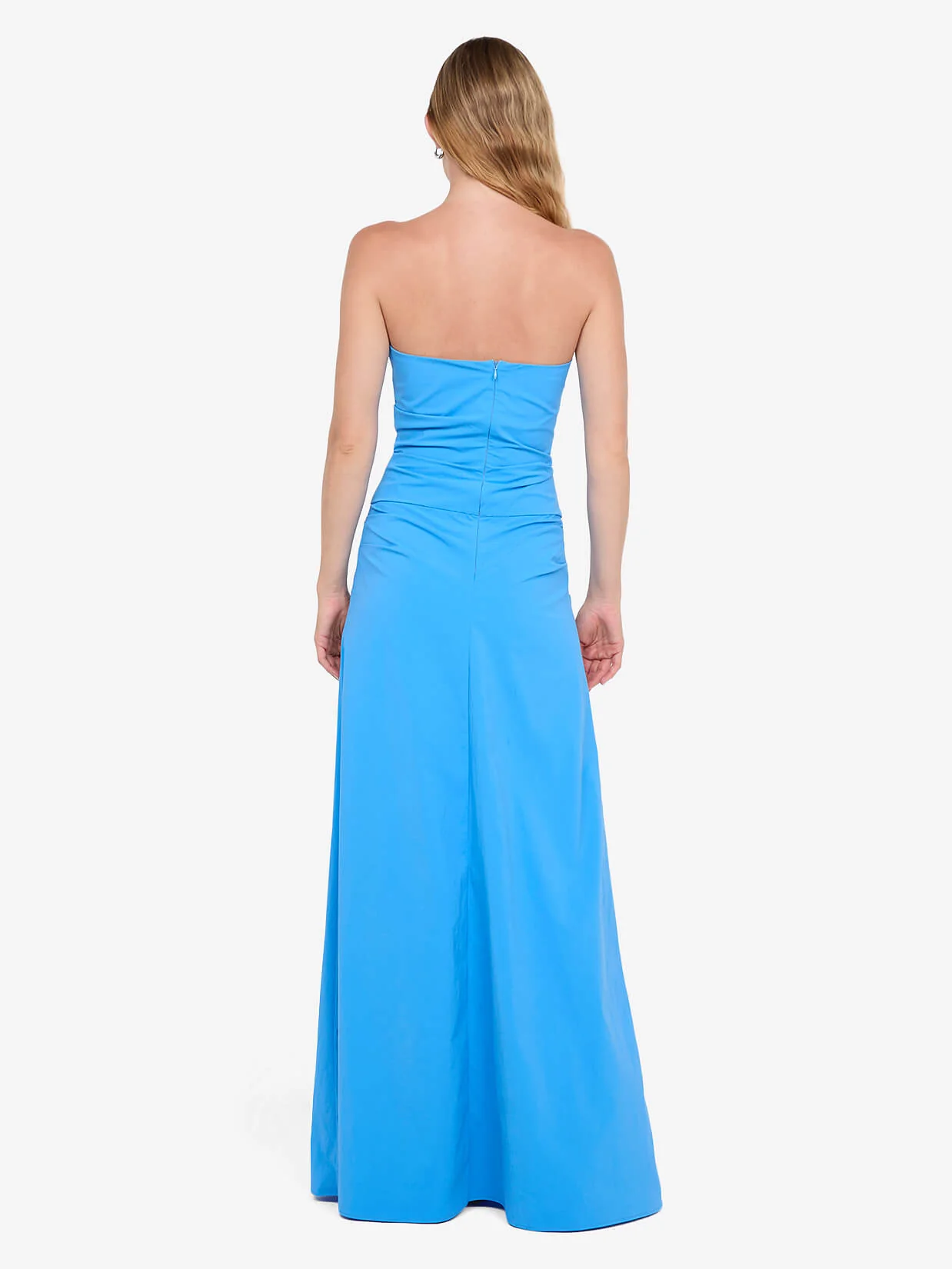 ANGELINA STRAPLESS MAXI DRESS - MID BLUE - Image 3