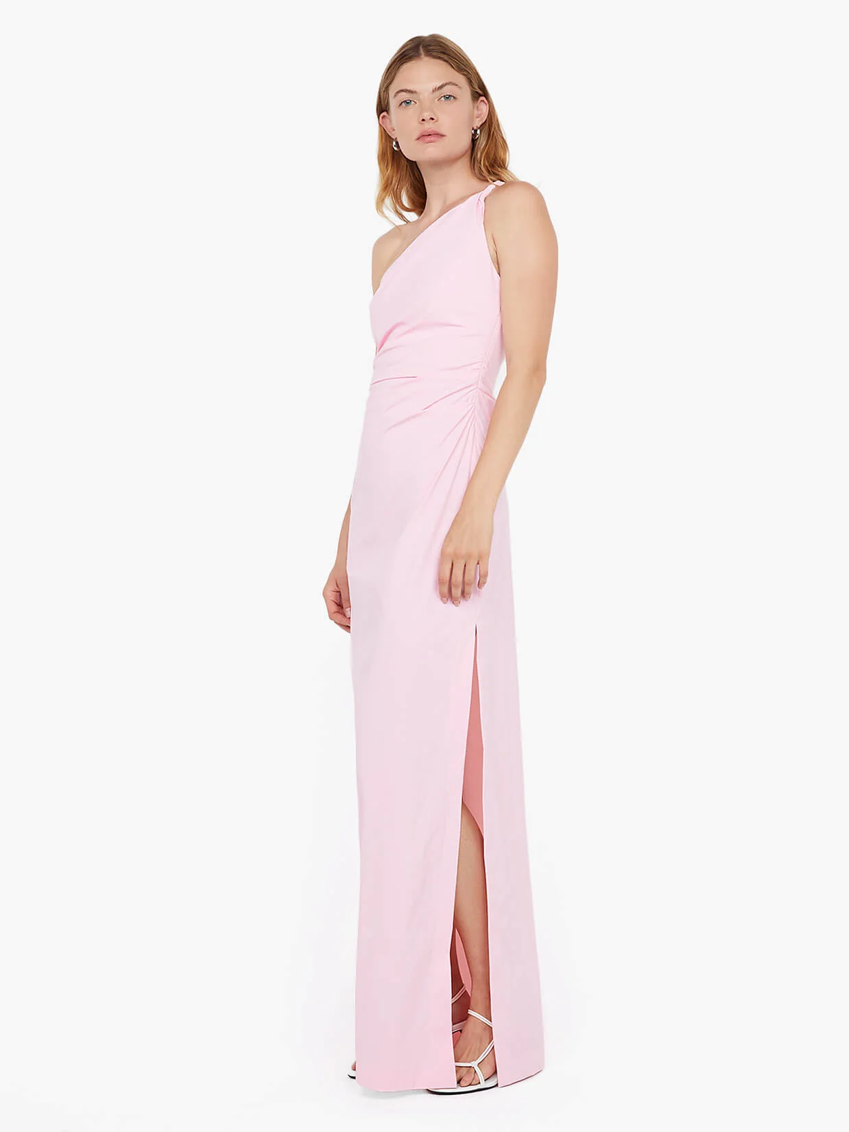 APOLLINE ASYM MAXI DRESS - POWDER PINK - Image 2