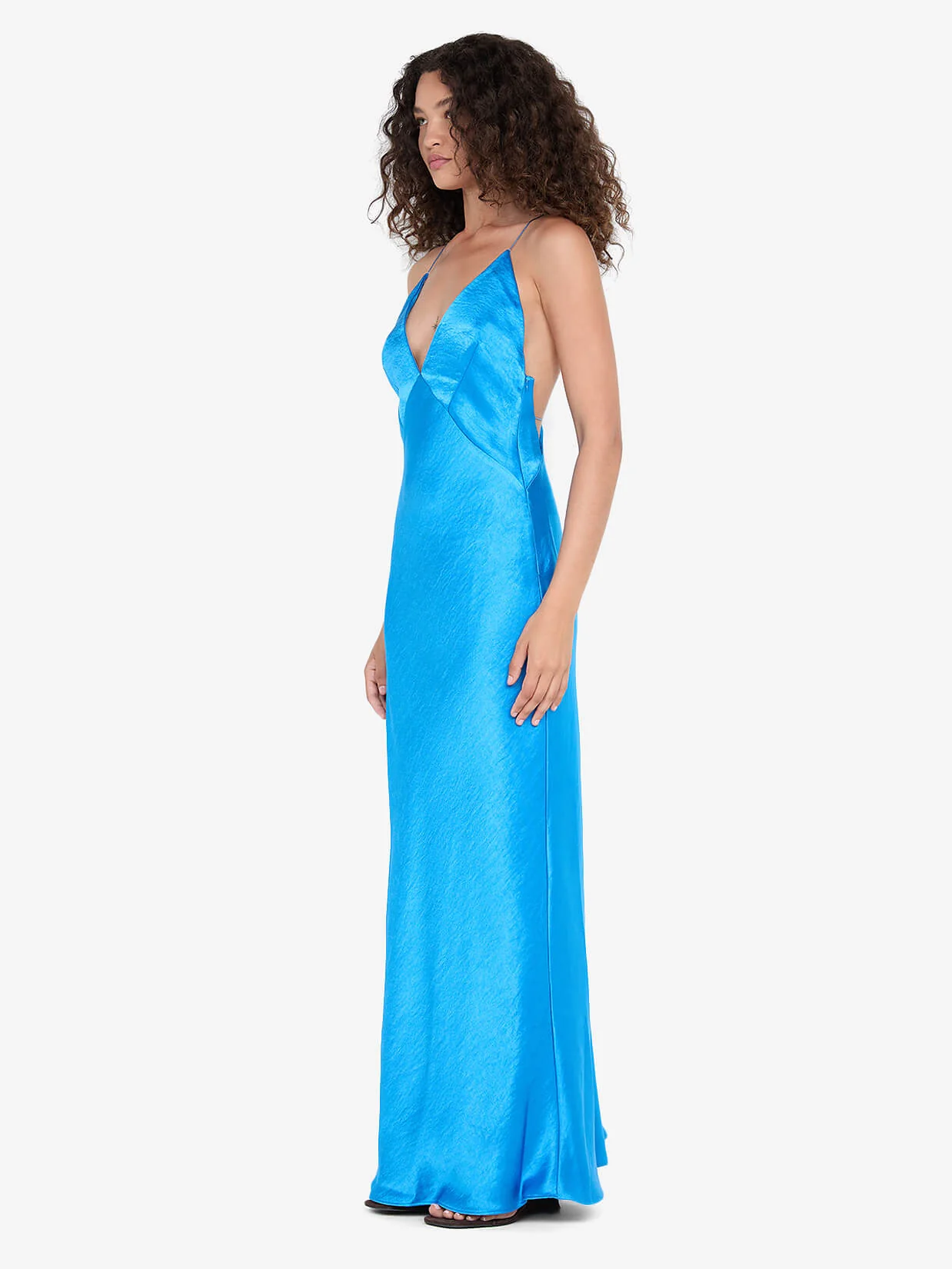 ARIAHN MAXI DRESS - MID BLUE - Image 2