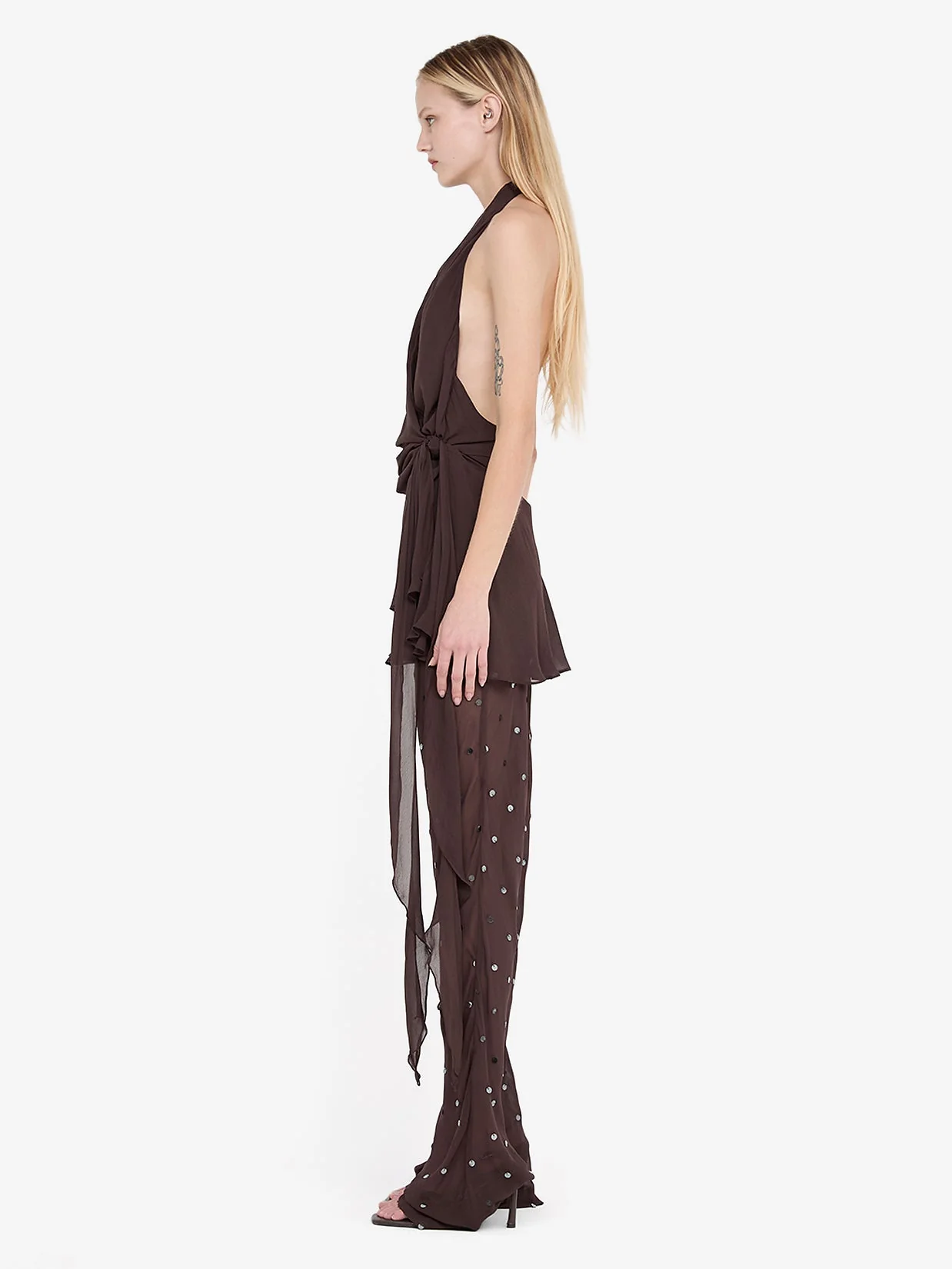 ARIELLE PANT - DARK CHOC SEQUIN - Image 3