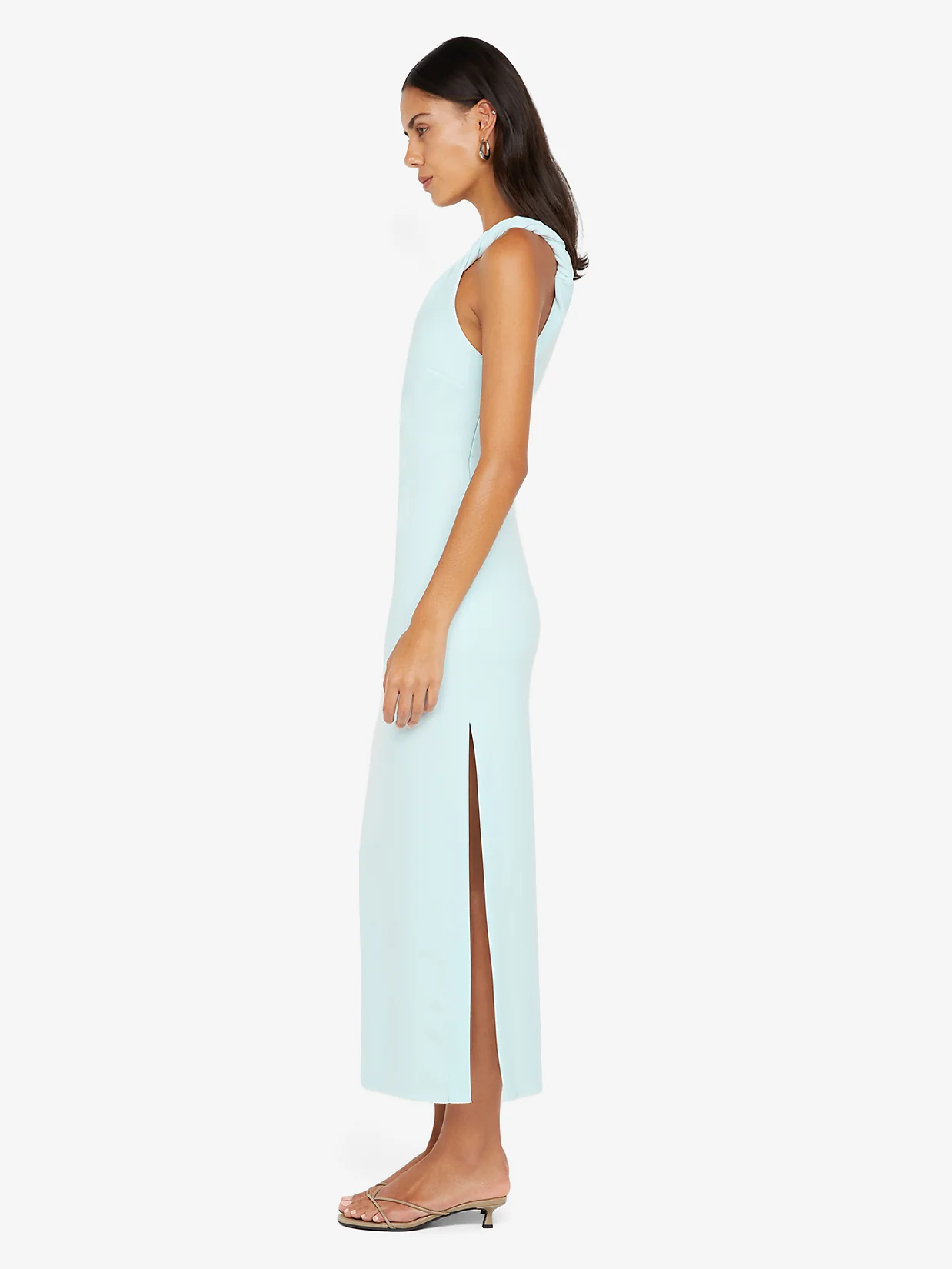 ARIVEN ASYM MIDI DRESS - ARCTIC BLUE - Image 3