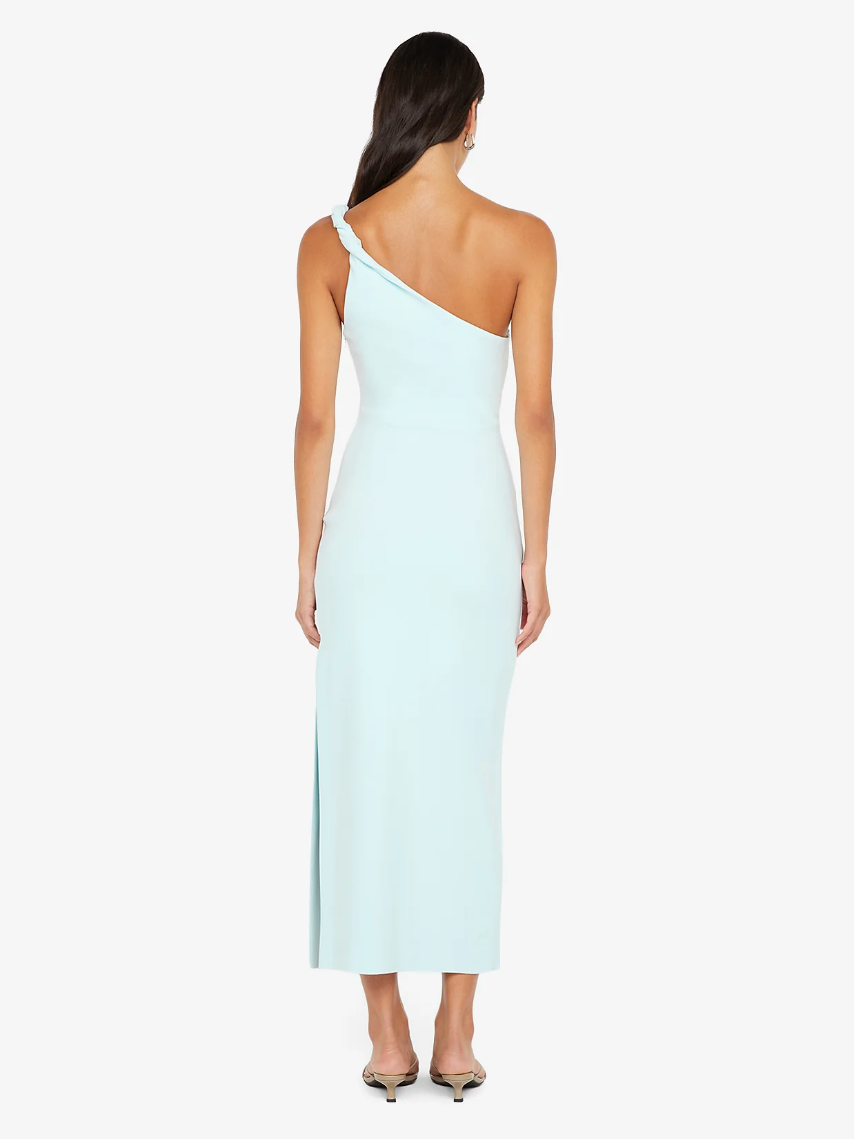 ARIVEN ASYM MIDI DRESS - ARCTIC BLUE - Image 4