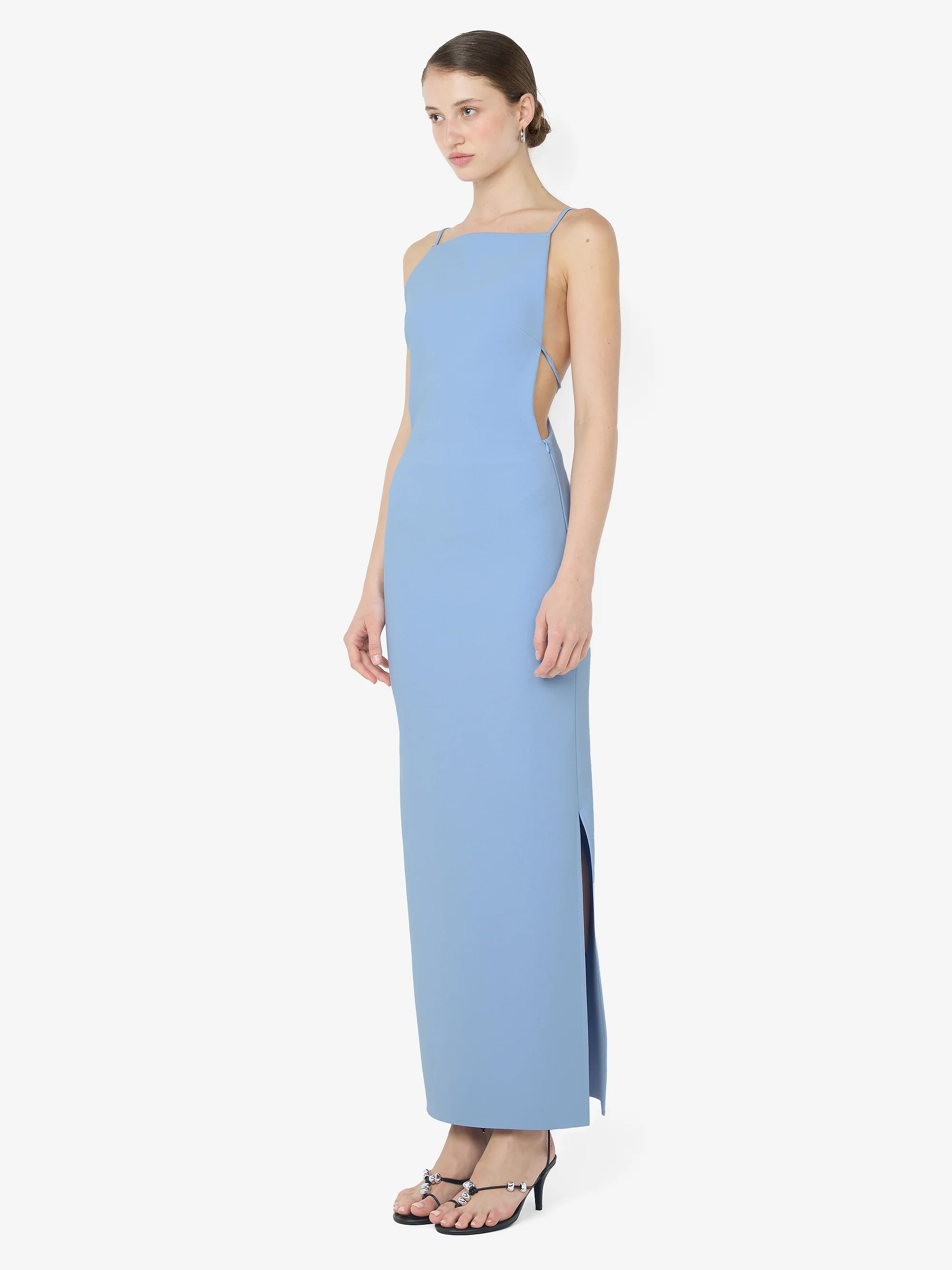 ARLENE STRAPPY MIDI DRESS - CORNFLOWER - Image 2