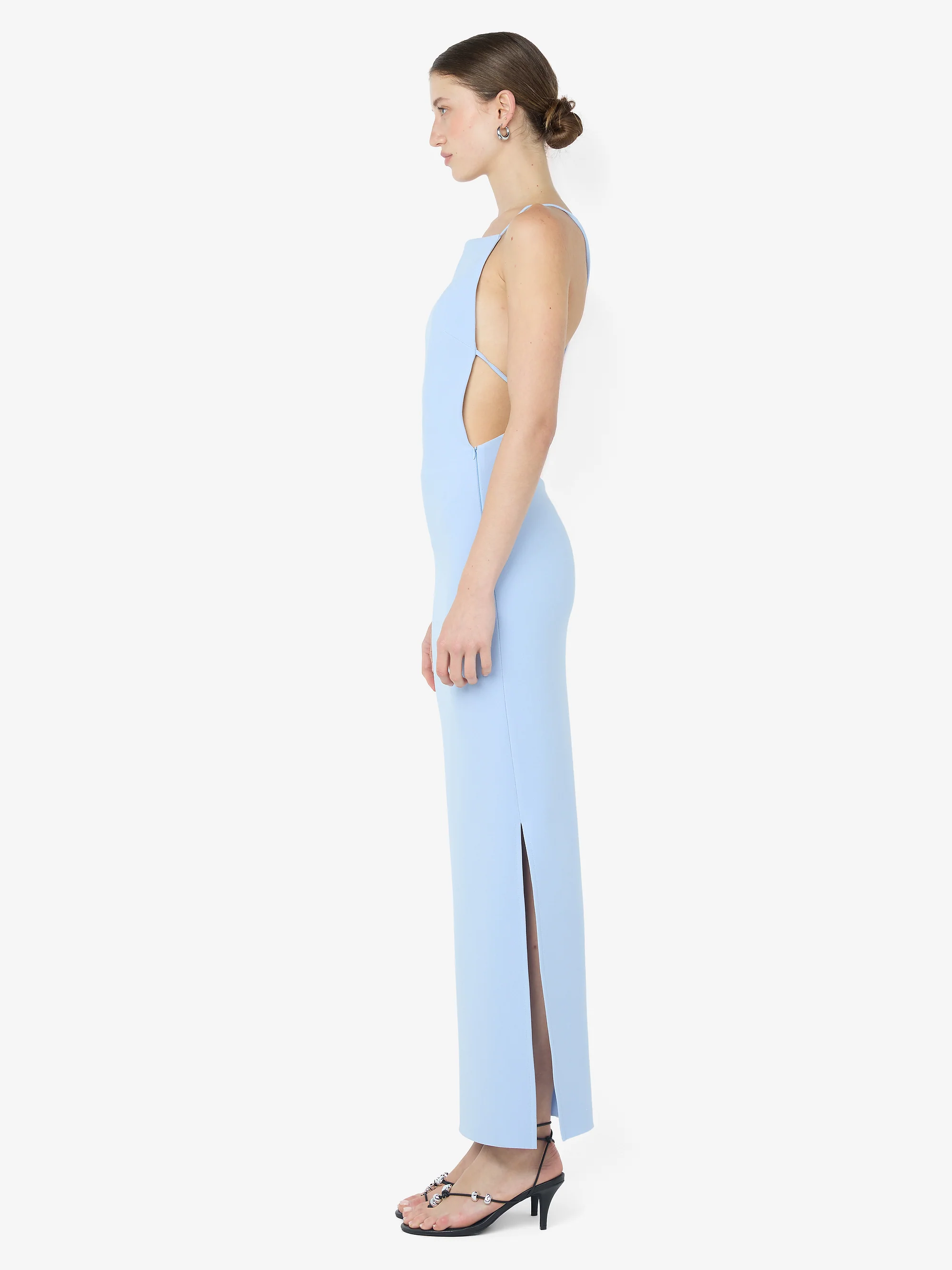 ARLENE STRAPPY MIDI DRESS - CORNFLOWER - Image 3