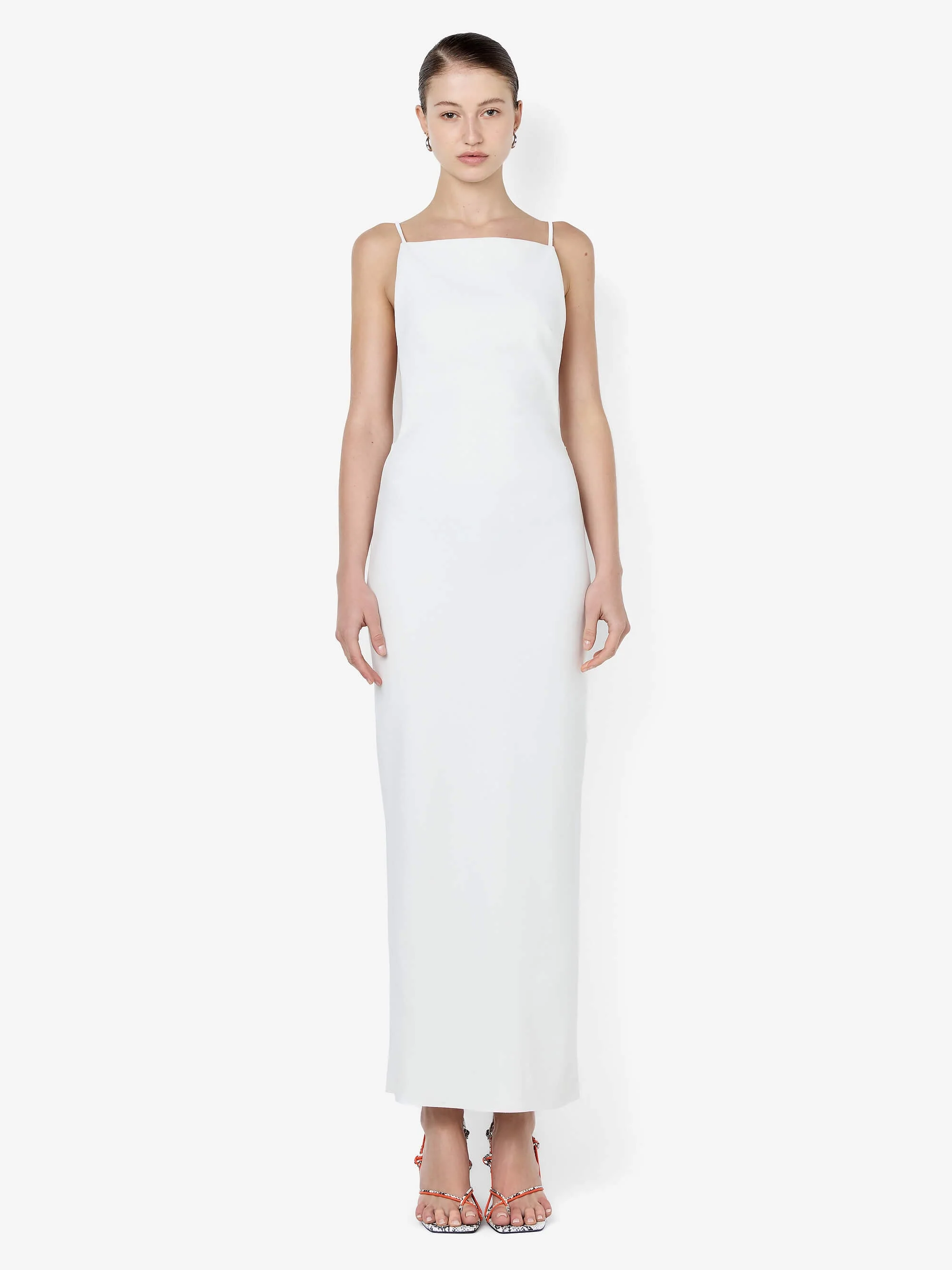 ARLENE STRAPPY MIDI DRESS - IVORY