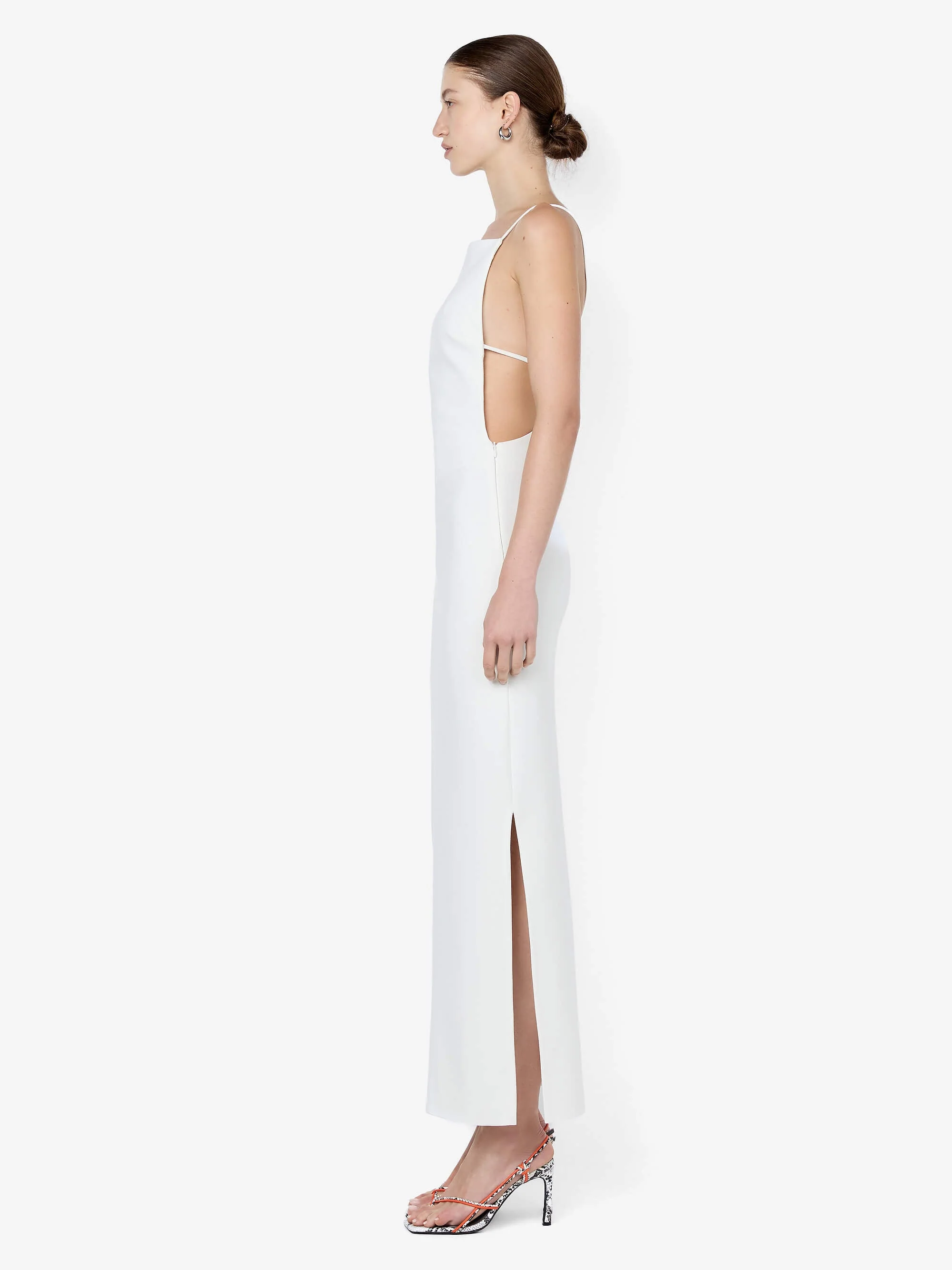 ARLENE STRAPPY MIDI DRESS - IVORY - Image 3