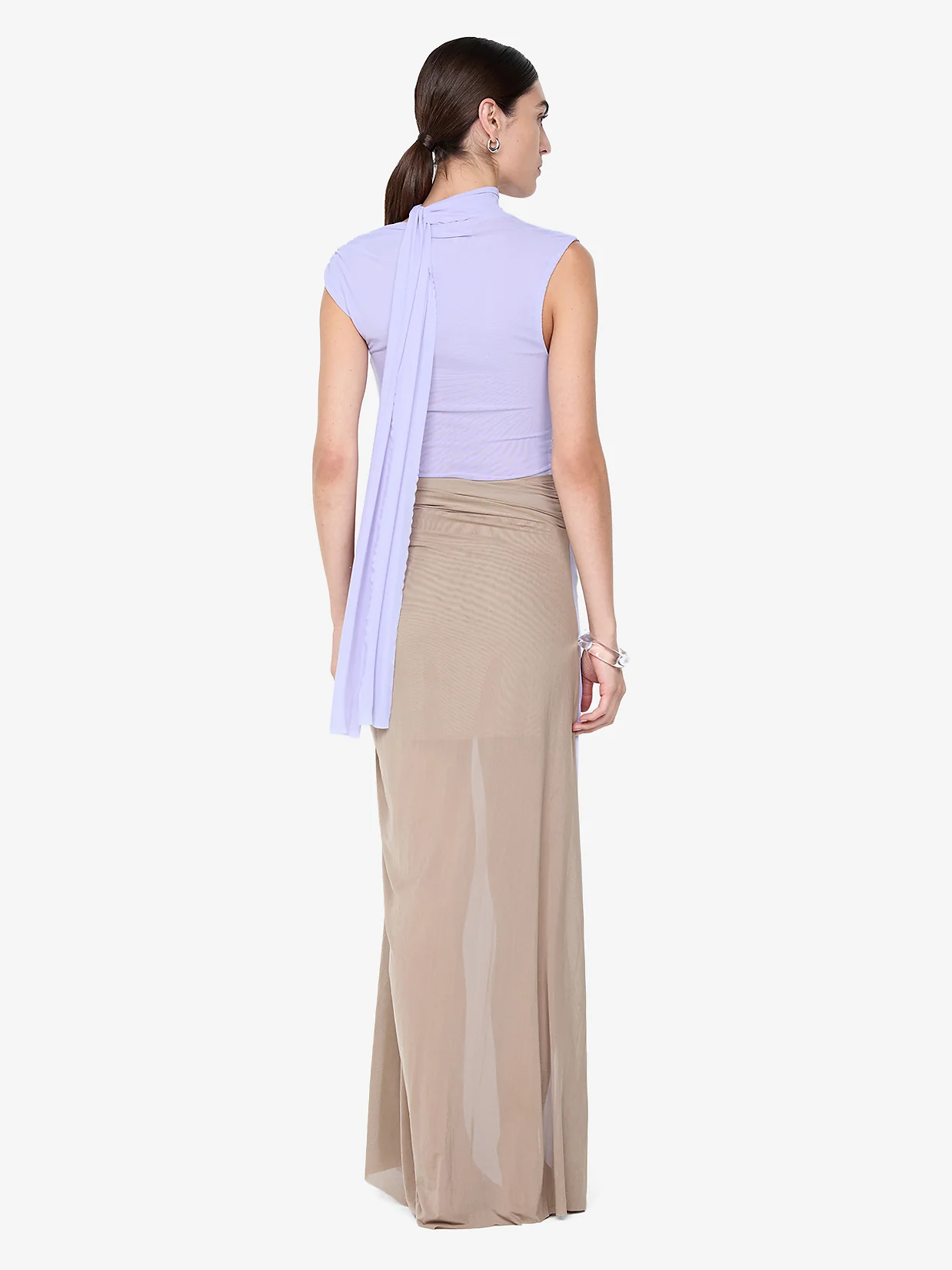 CONNI TWIST MAXI DRESS - WISTERIA/TAUPE - Image 4
