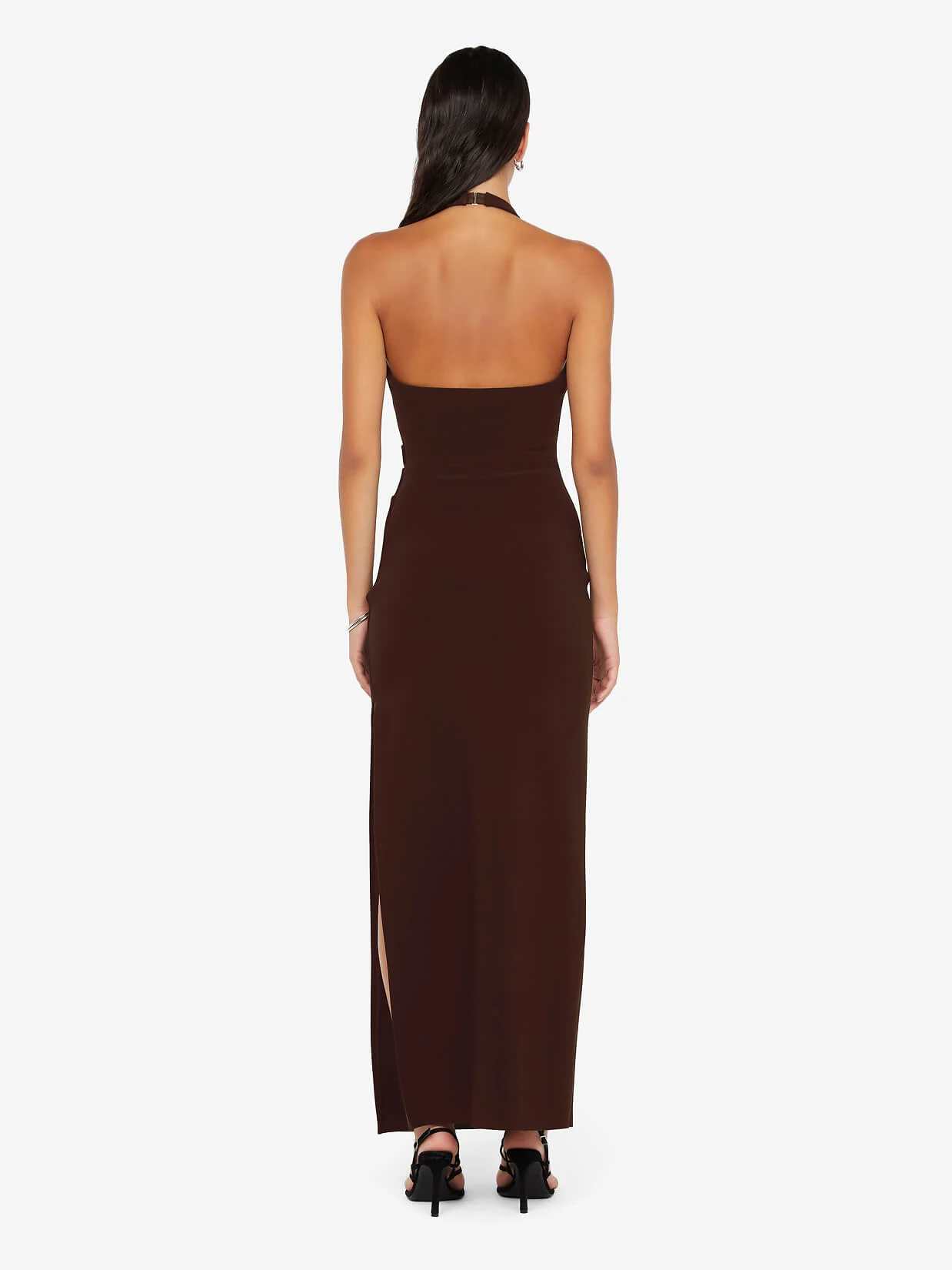 ASTA MAXI DRESS - DARK CHOCOLATE - Image 3