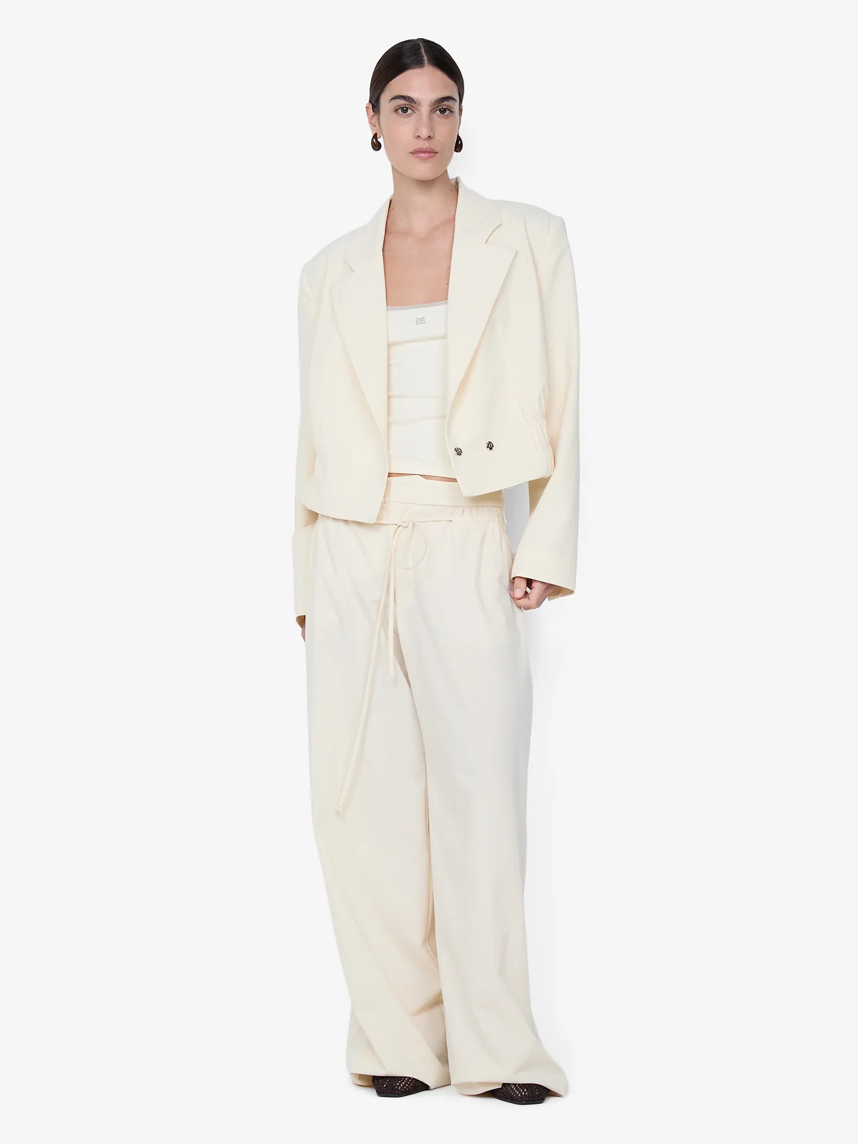 ASTRID CROPPED JACKET - ECRU - Image 4
