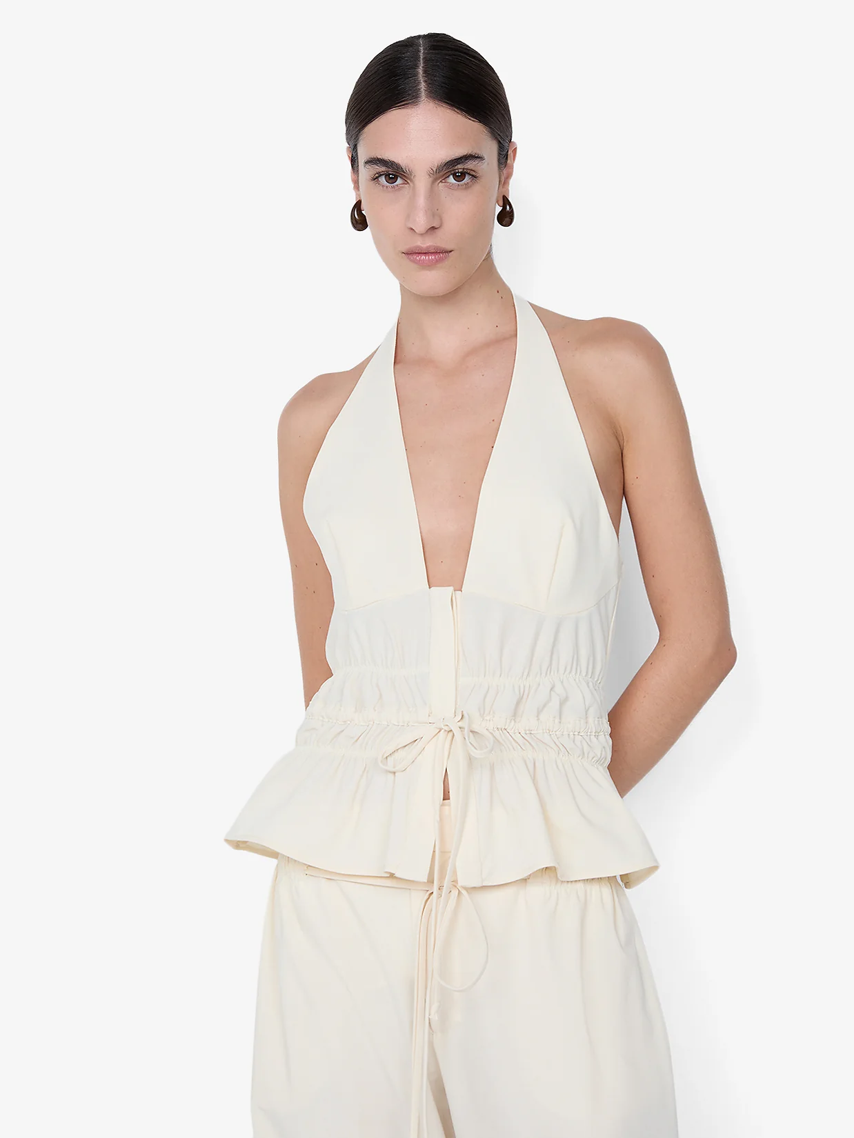 ASTRID HALTER TOP - ECRU - Image 2