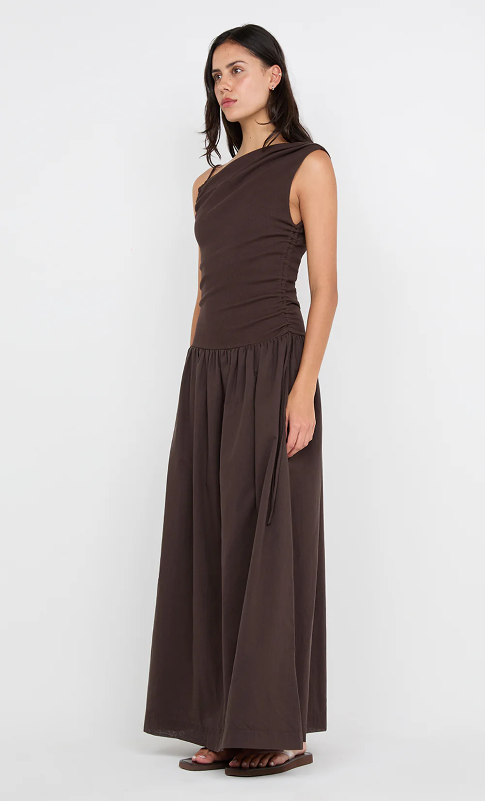 AUBREE MAXI DRESS - DARK CHOCOLATE - Image 4