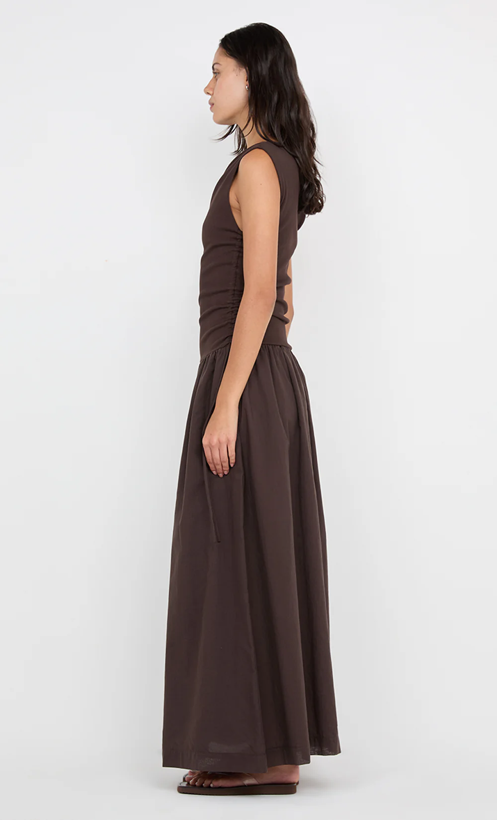 AUBREE MAXI DRESS - DARK CHOCOLATE - Image 7