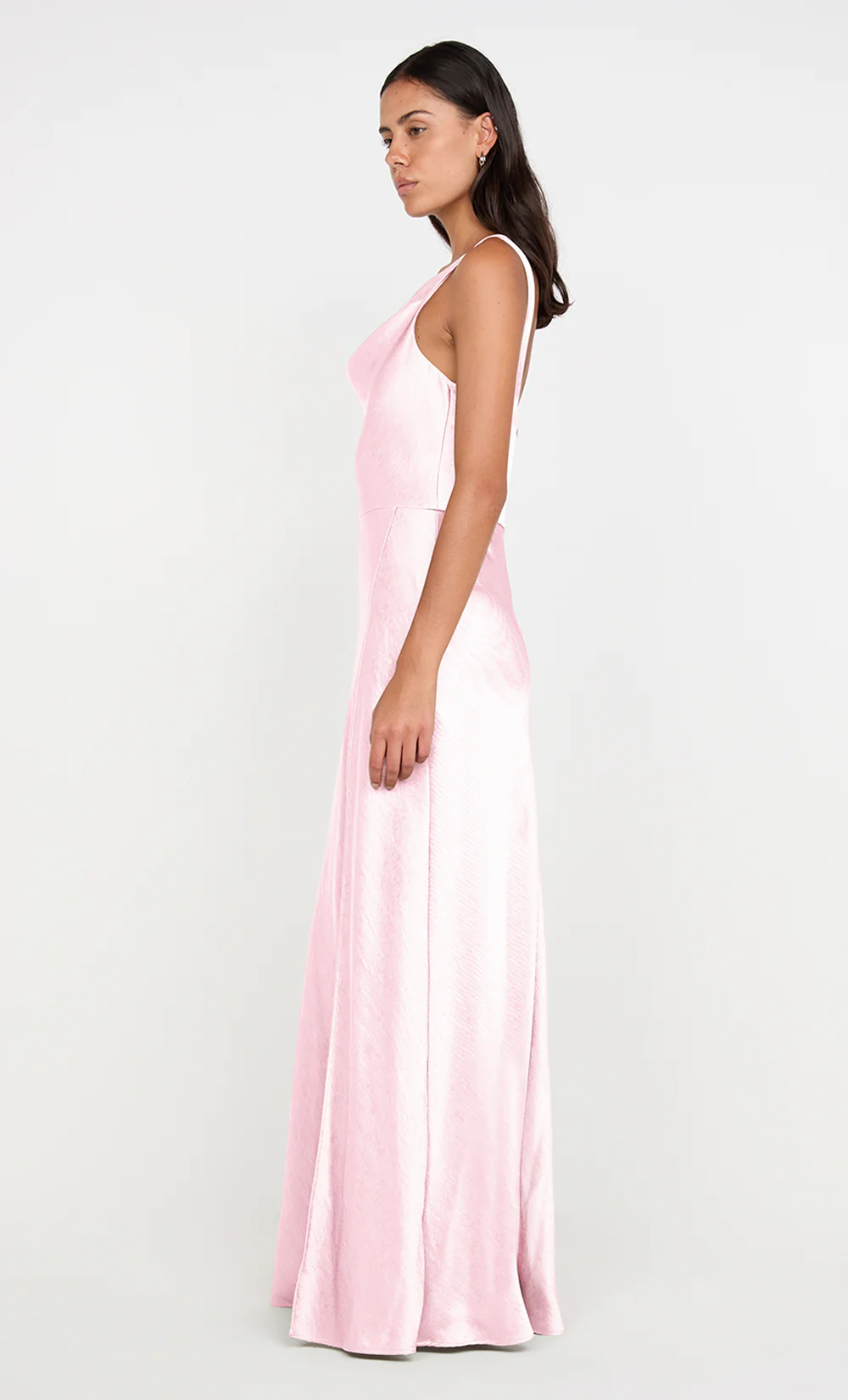 AUSTEN COWL NECK MAXI DRESS - POWDER PINK - Image 3