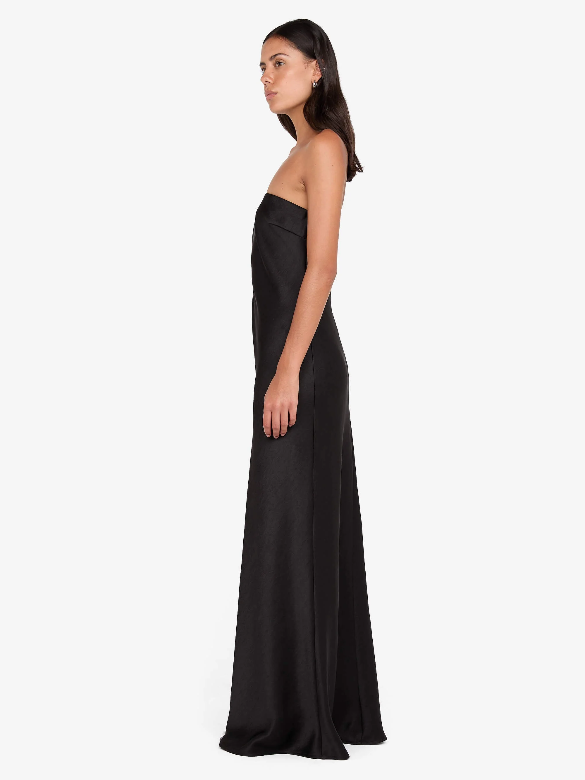 AUSTEN STRAPLESS MAXI DRESS - BLACK - Image 4