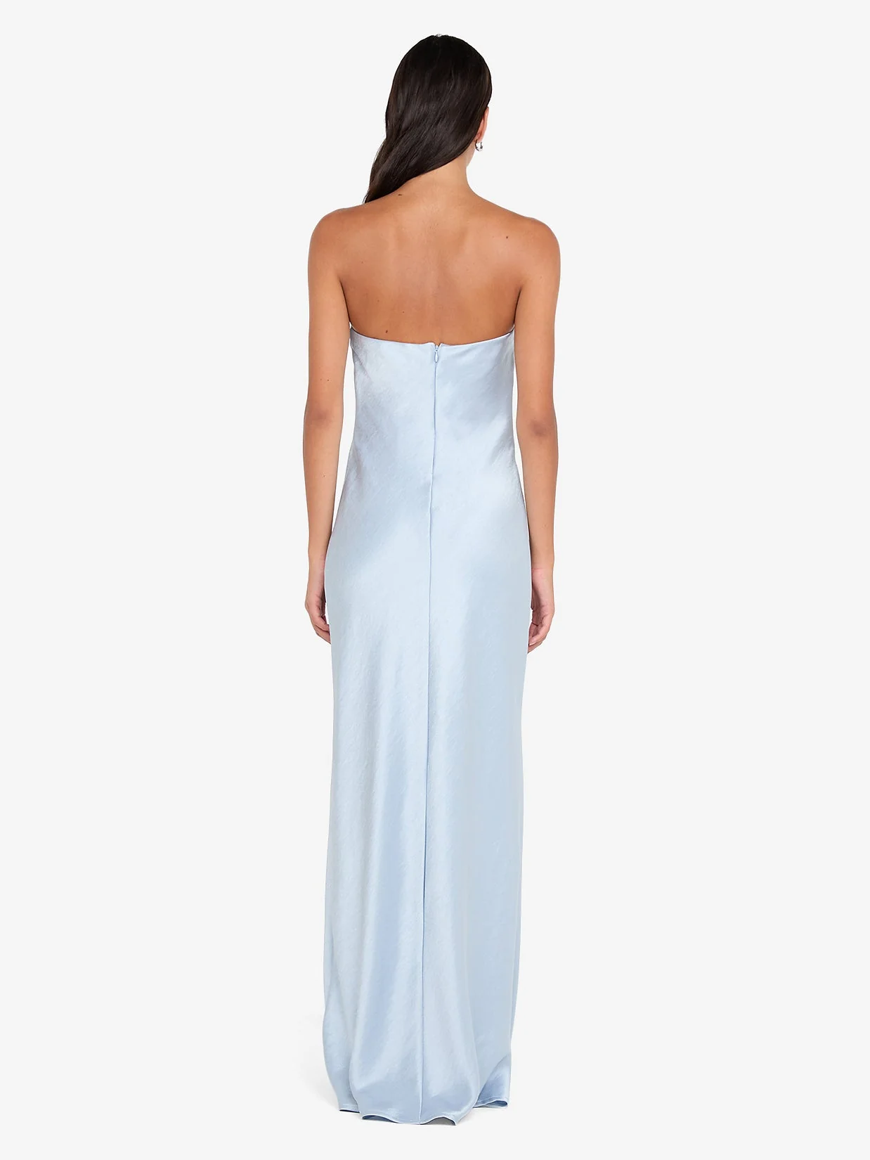 AUSTEN STRAPLESS MAXI DRESS - DUSTY BLUE - Image 3