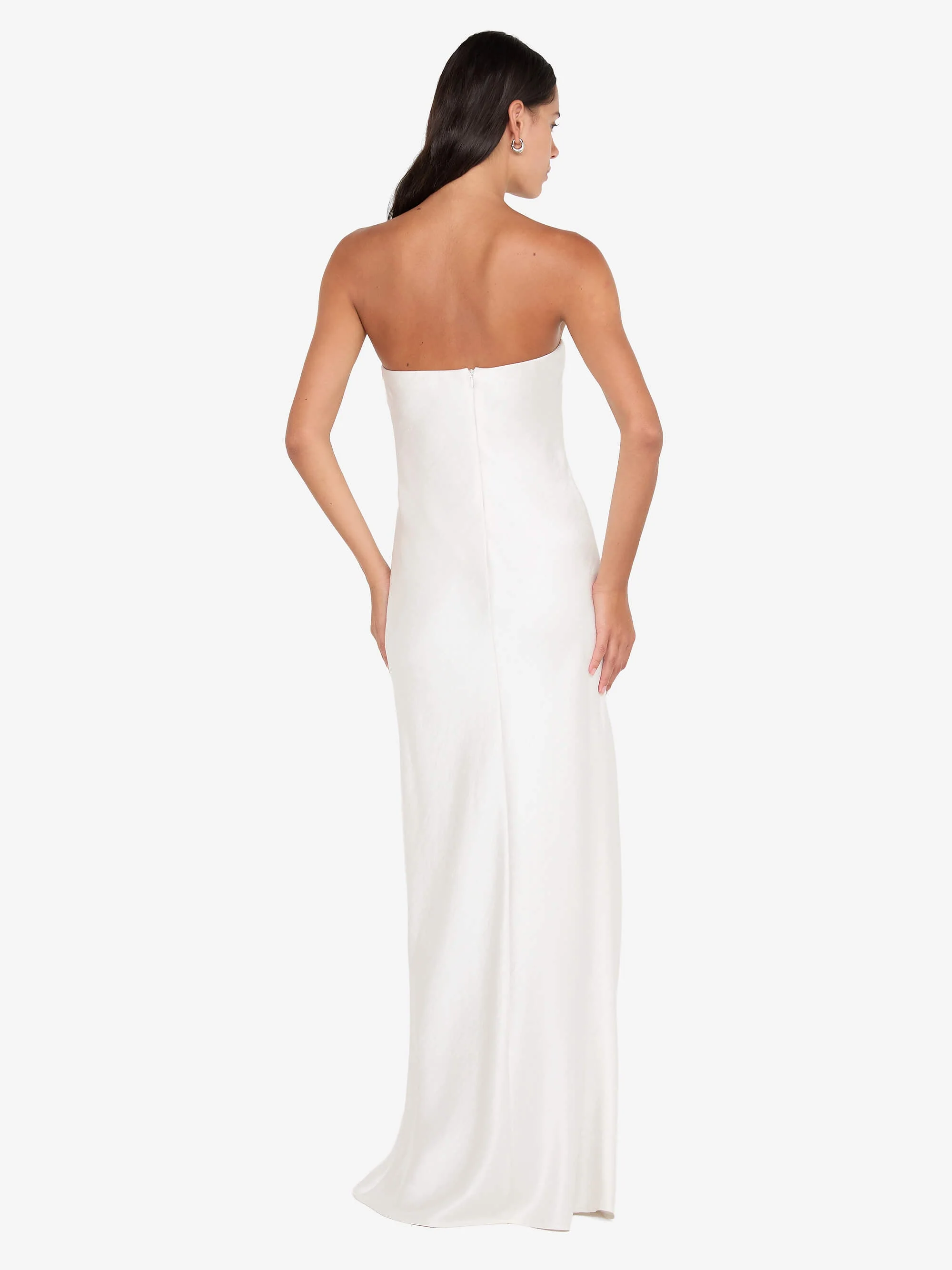 AUSTEN STRAPLESS MAXI DRESS - IVORY - Image 3