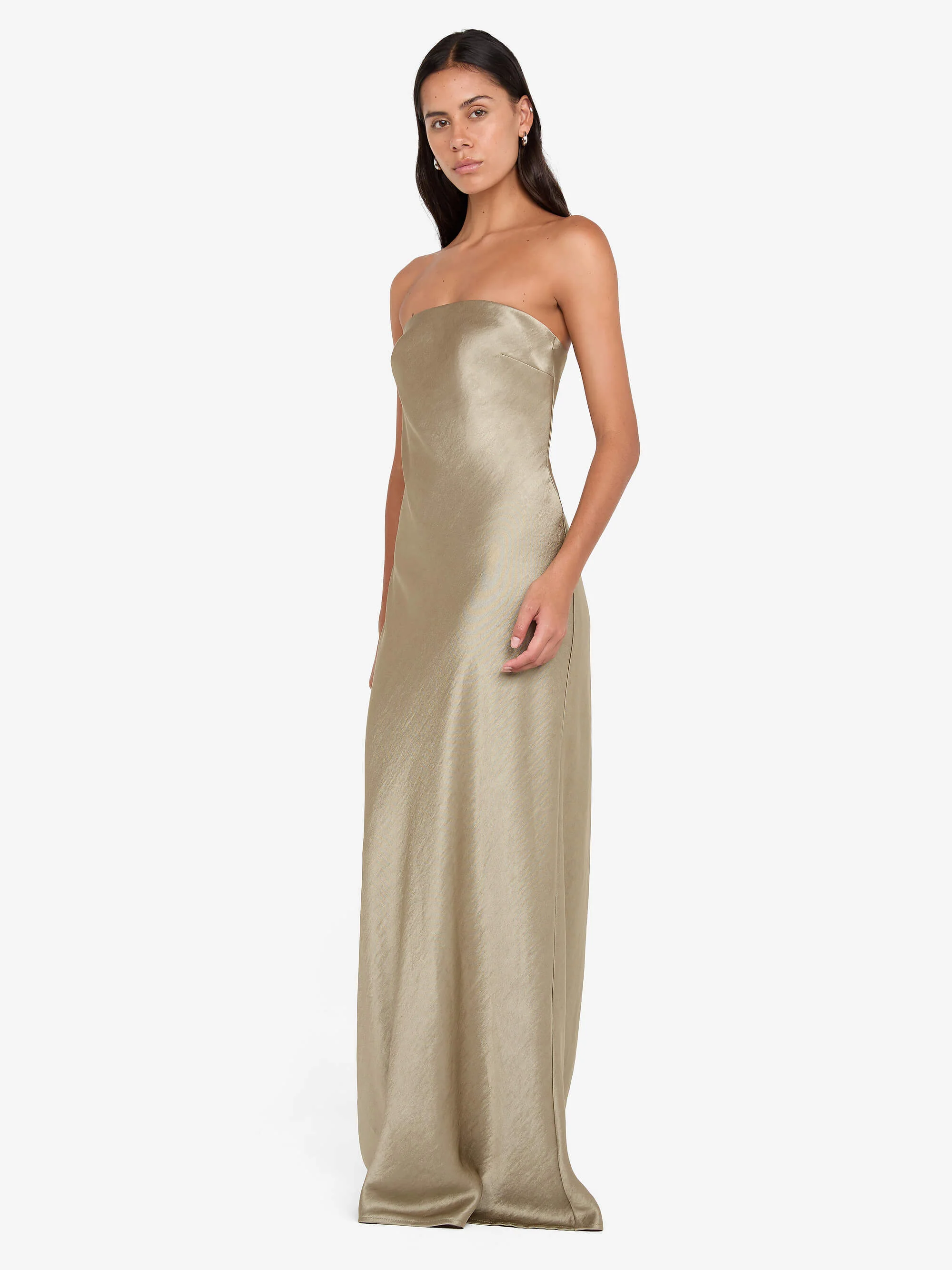 AUSTEN STRAPLESS MAXI DRESS - SAGE - Image 4