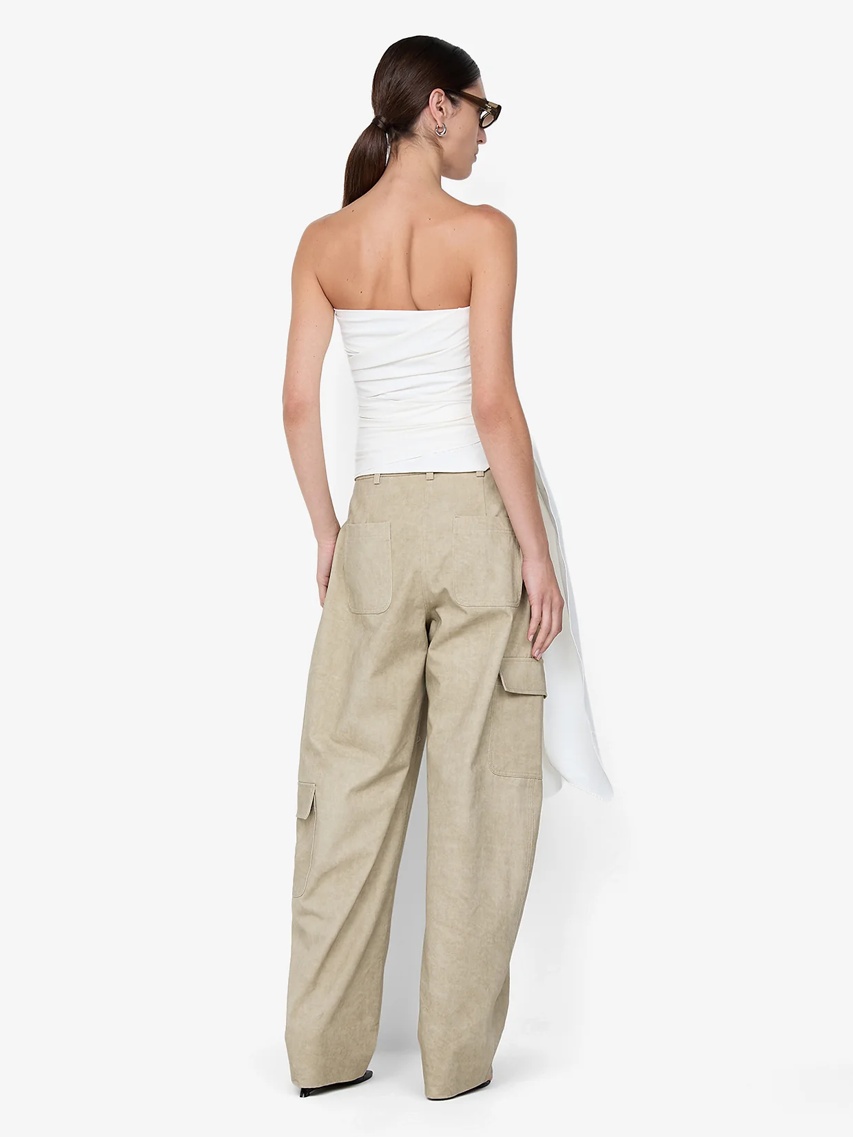 BELLE STRAPLESS TOP - IVORY - Image 4