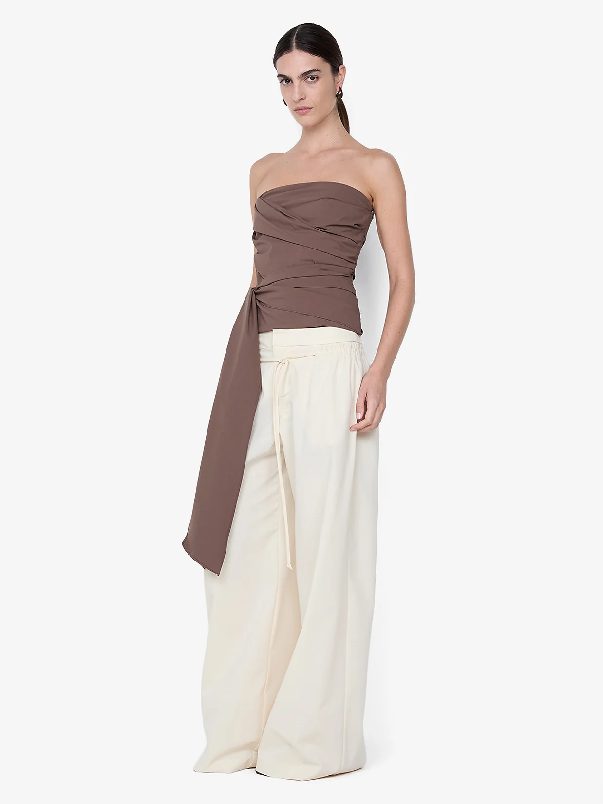 BELLE STRAPLESS TOP - MILK CHOCOLATE - Image 2