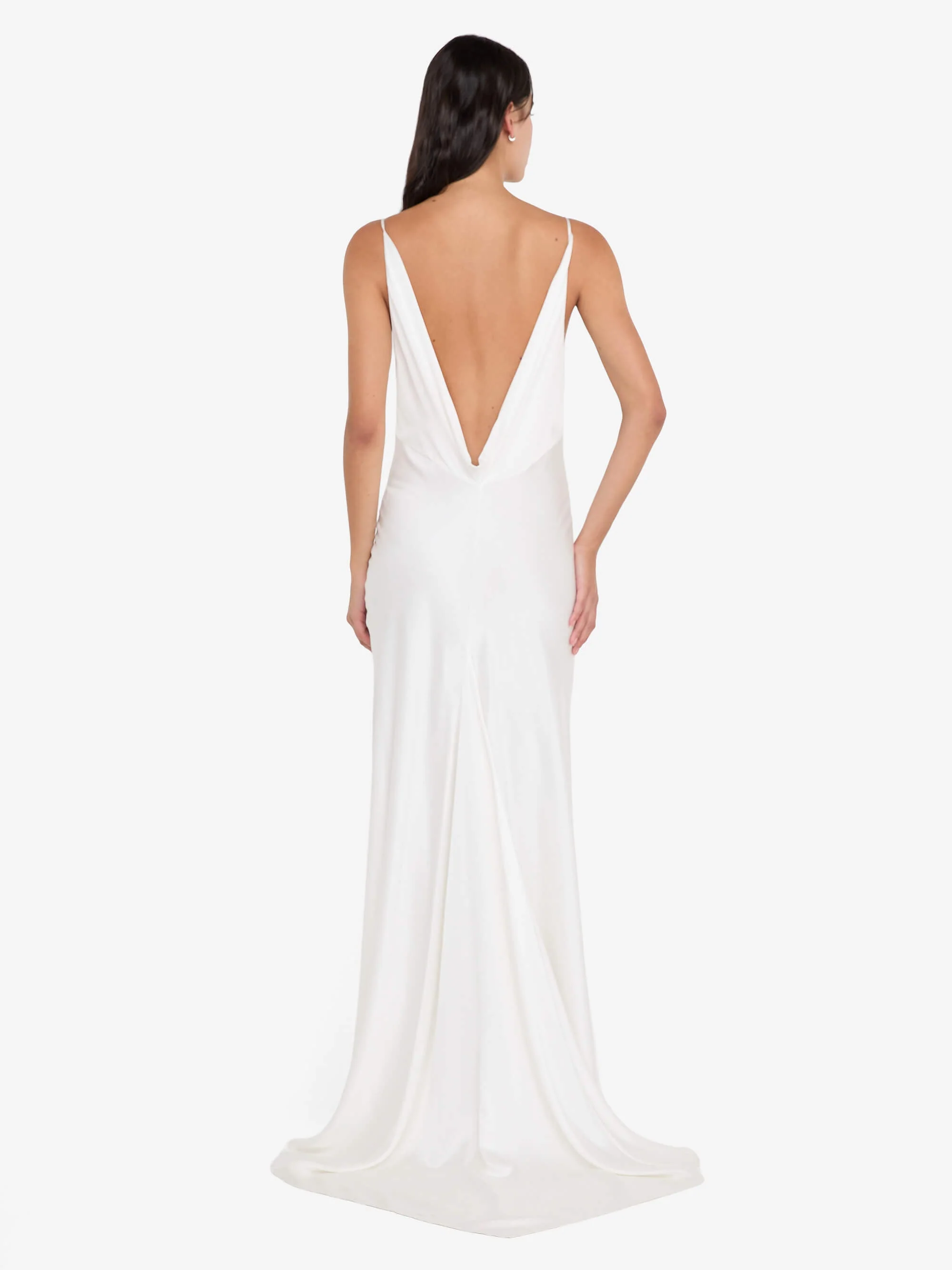 BENNET COWL GOWN - WHITE - Image 4