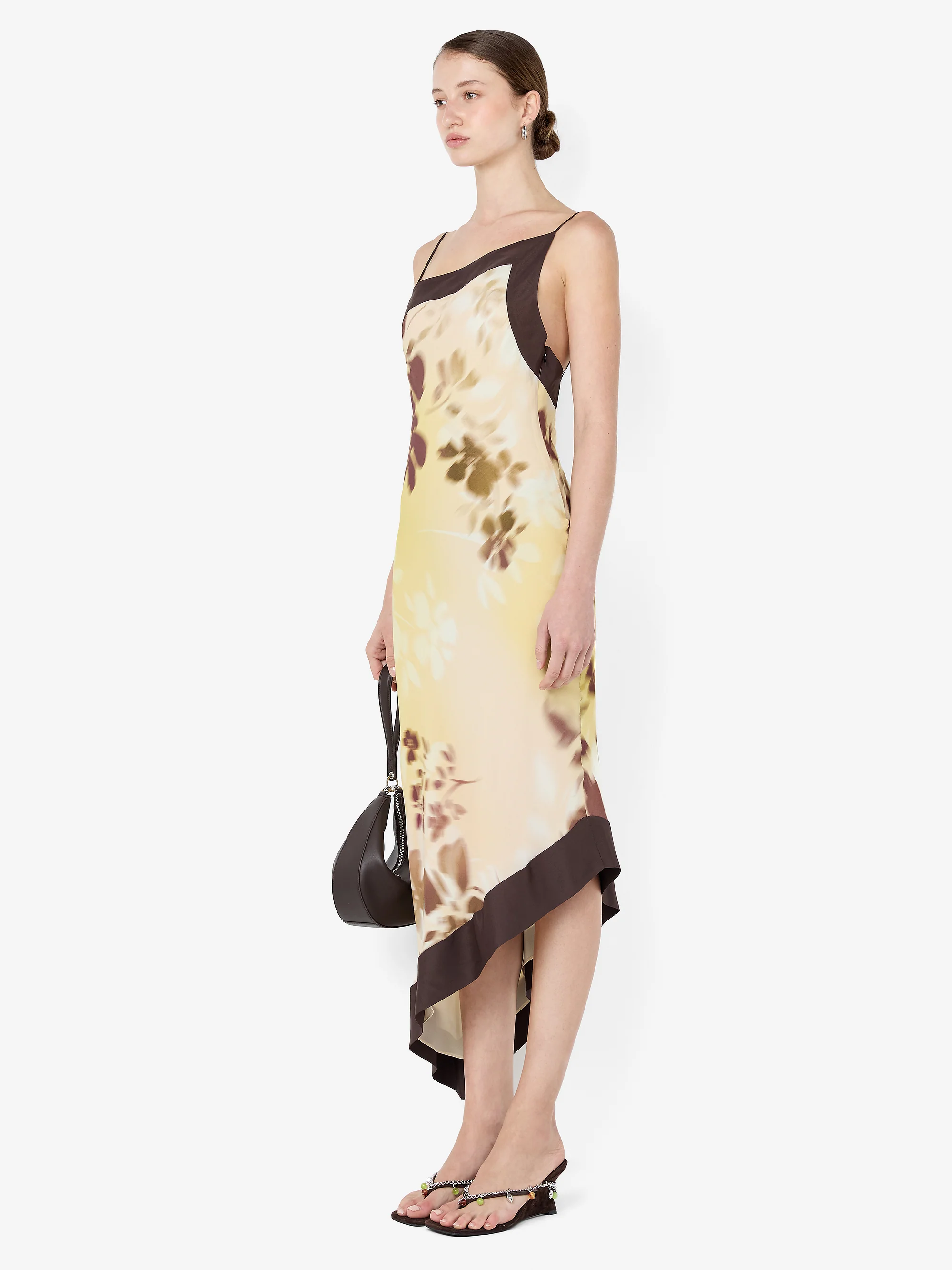 BLAISE ASYM MIDI DRESS - PALMERA FLORAL - Image 3