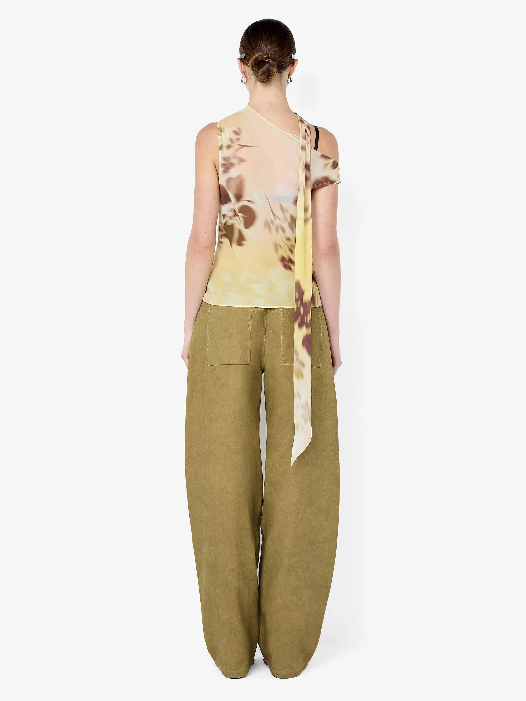 DAMIEN BARREL LEG PANT - MUSTARD - Image 4