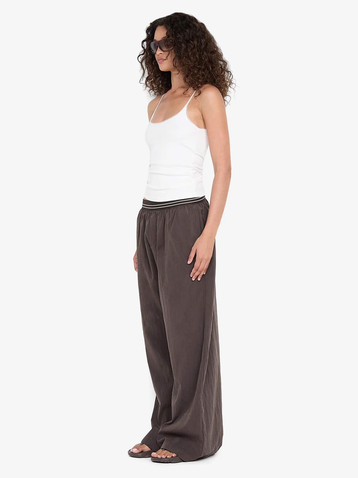 JERRI WIDE LEG PANT - CHOCOLATE - Image 3