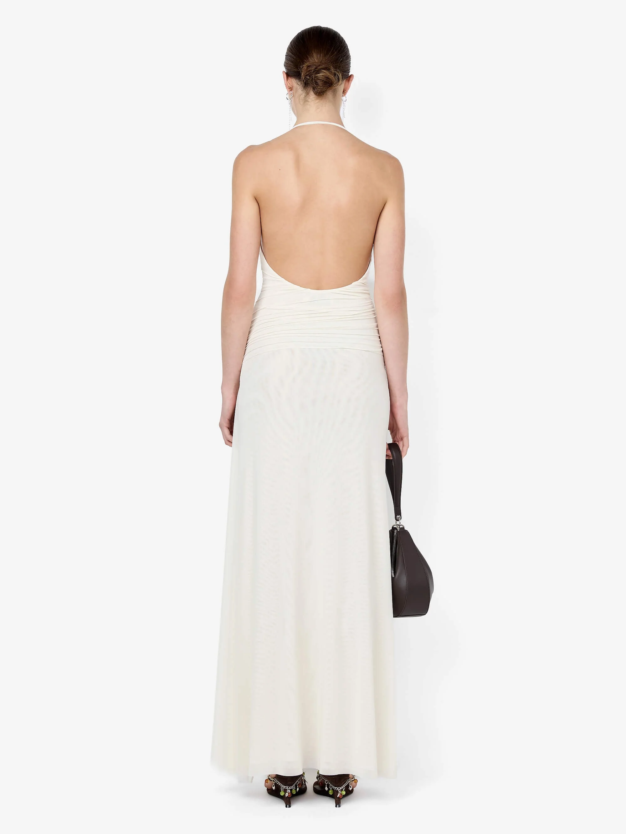 BRENNA PINTUCK MAXI DRESS - SNOW - Image 4