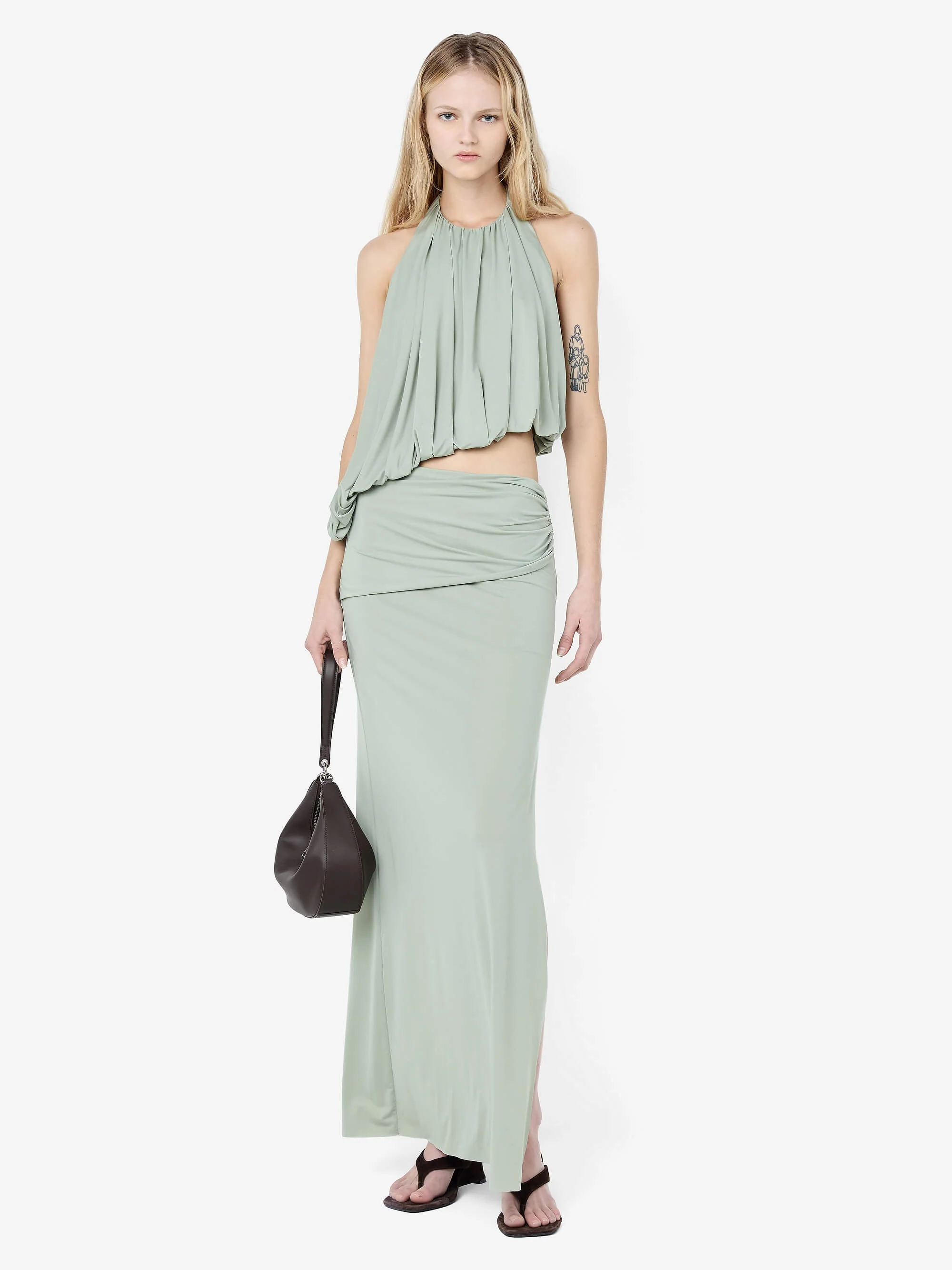 CADENCE RACER MAXI DRESS - PISTACHIO - Image 3