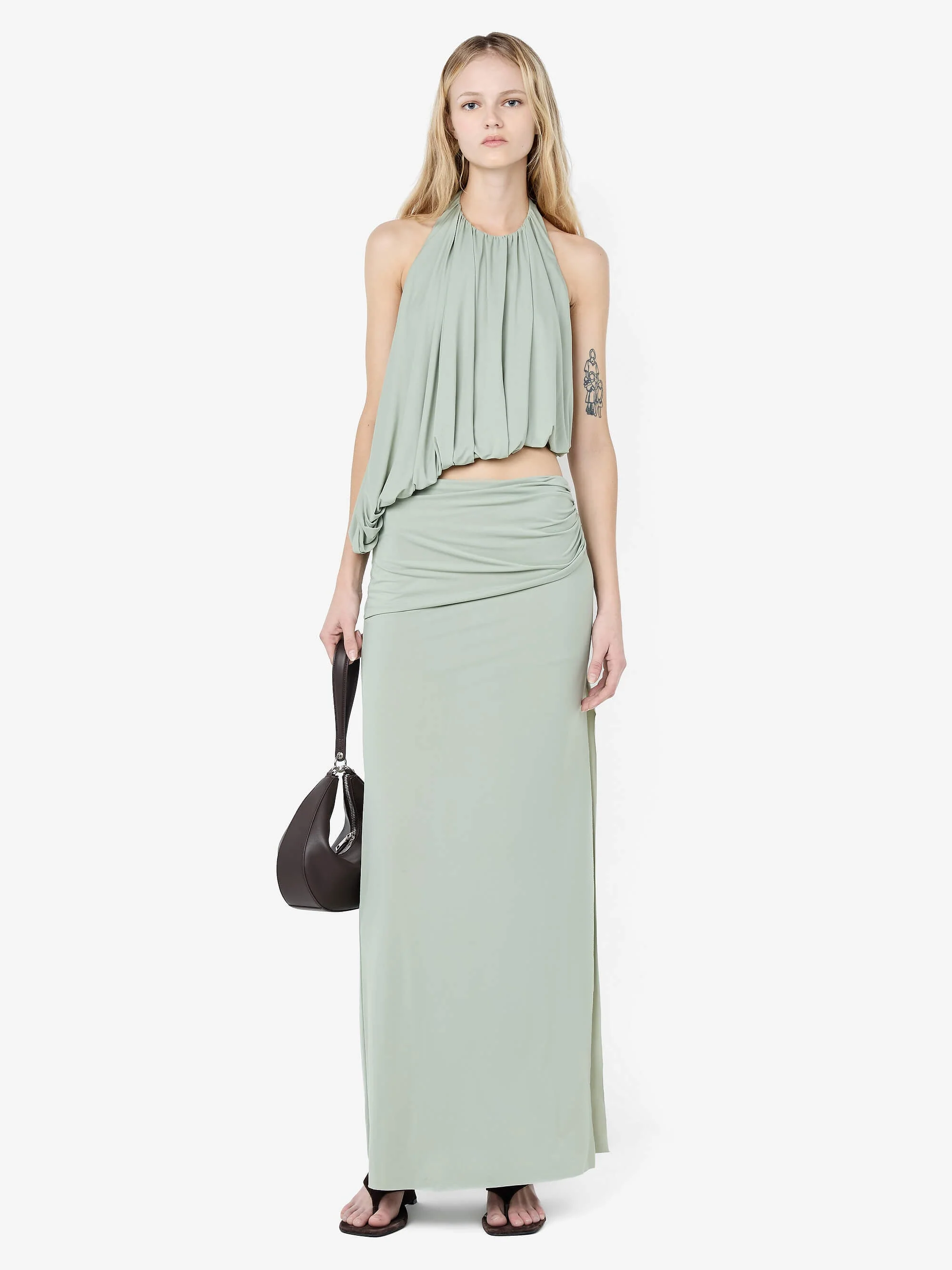 CADENCE RACER MAXI DRESS - PISTACHIO - Image 6