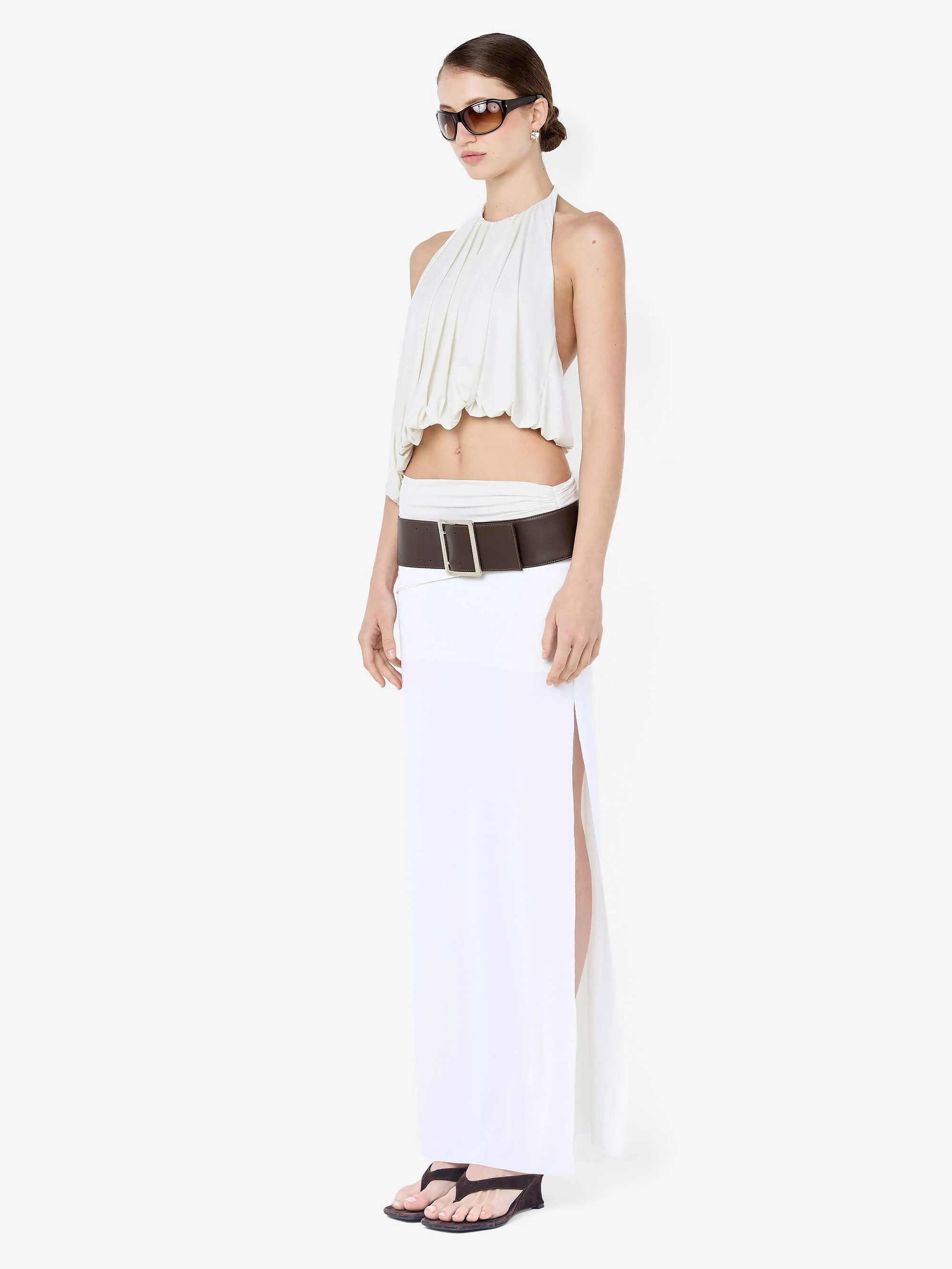 CADENCE RACER MAXI DRESS - SNOW - Image 4
