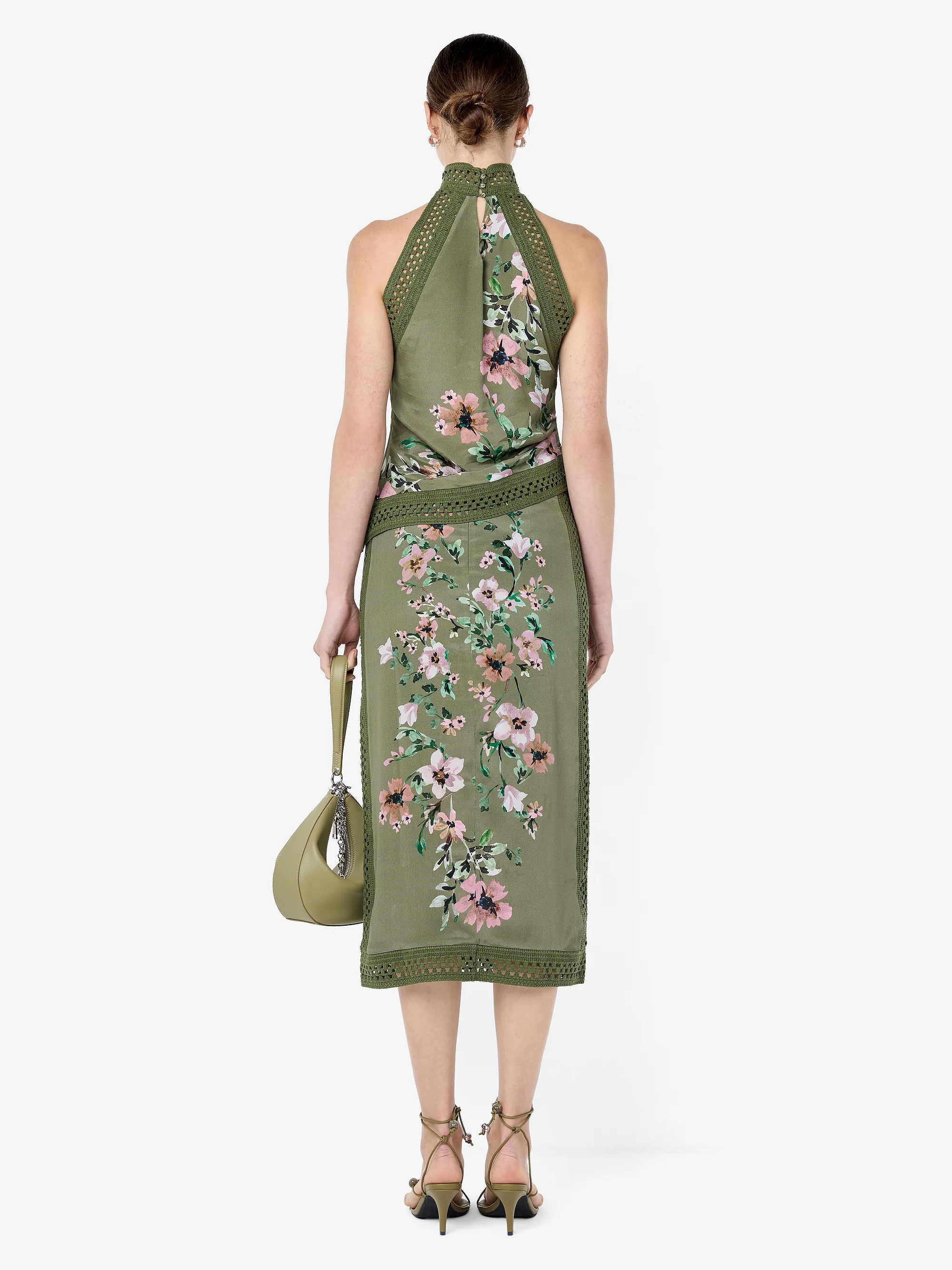 CAMELIA RACER TOP - OLIVE GARDENIA FLORAL - Image 4