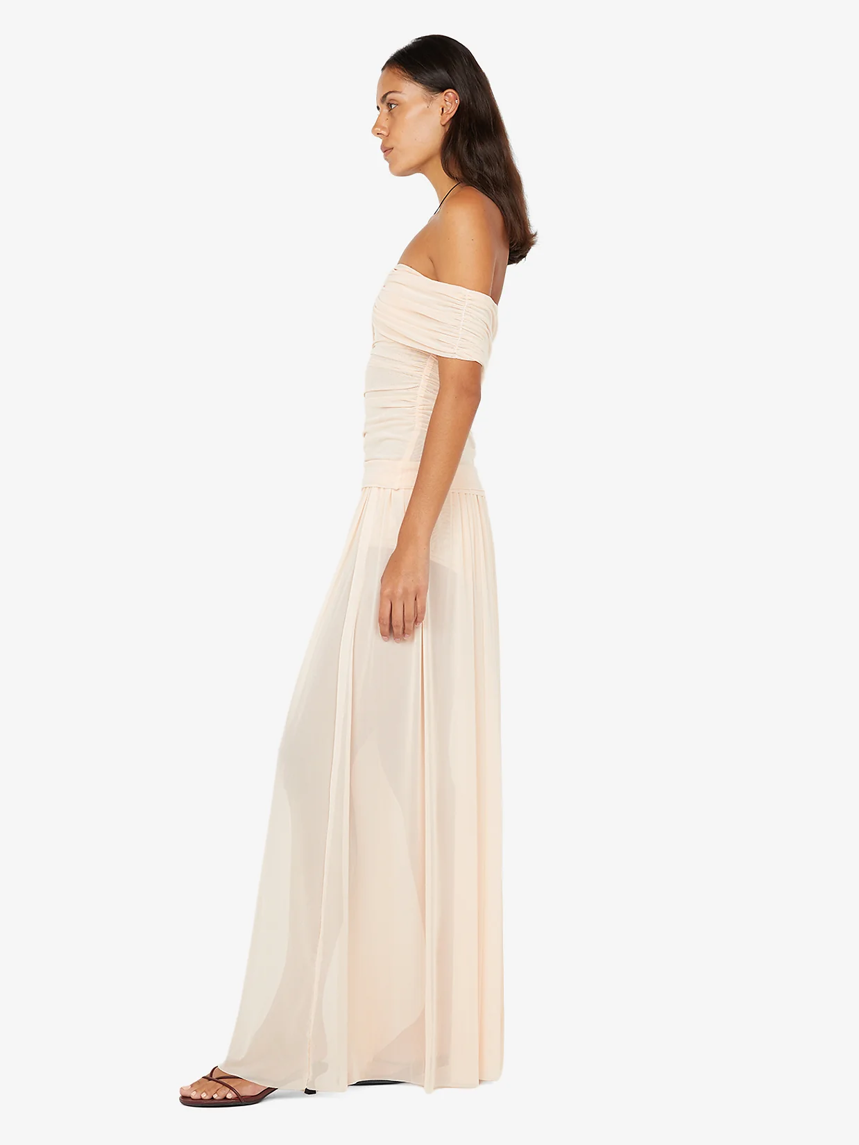 CAMILLE MAXI SKIRT - PEACH - Image 3