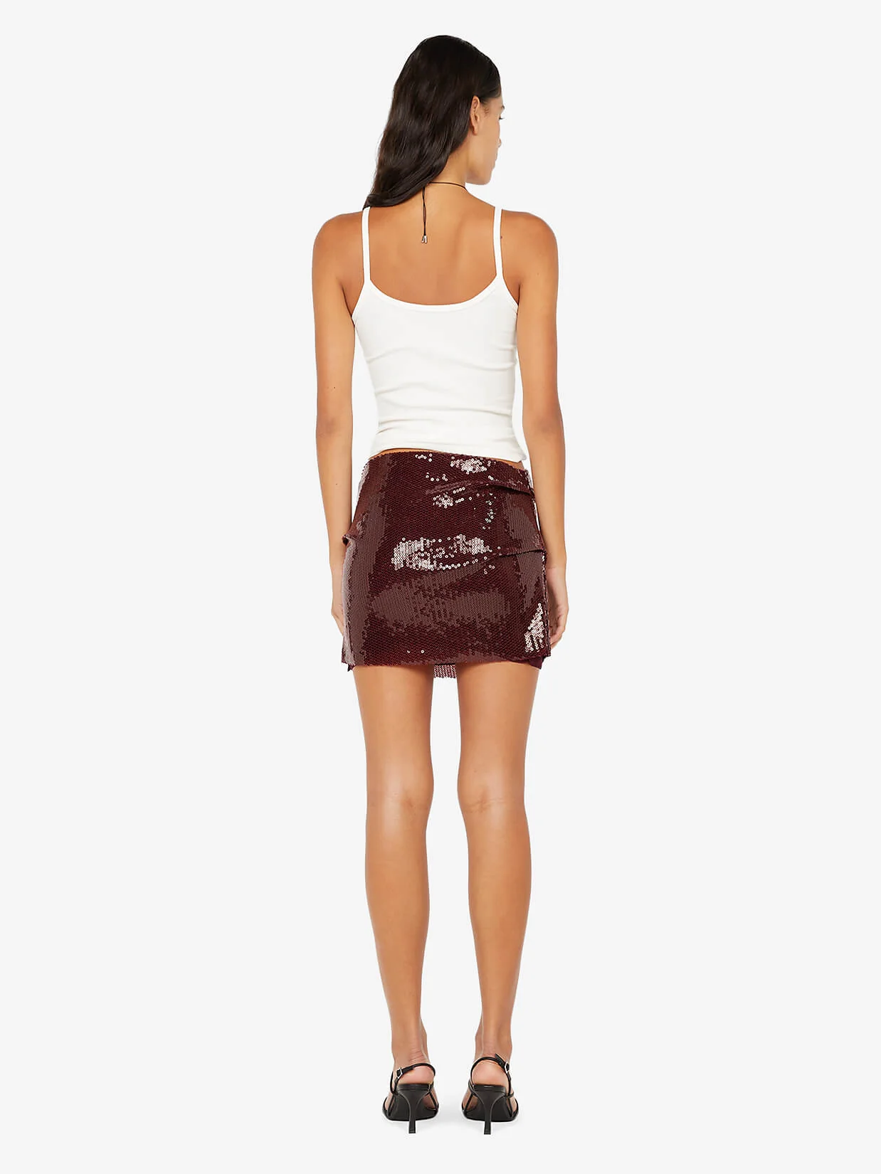 CELESTIA MINI SKIRT - PLUM - Image 3