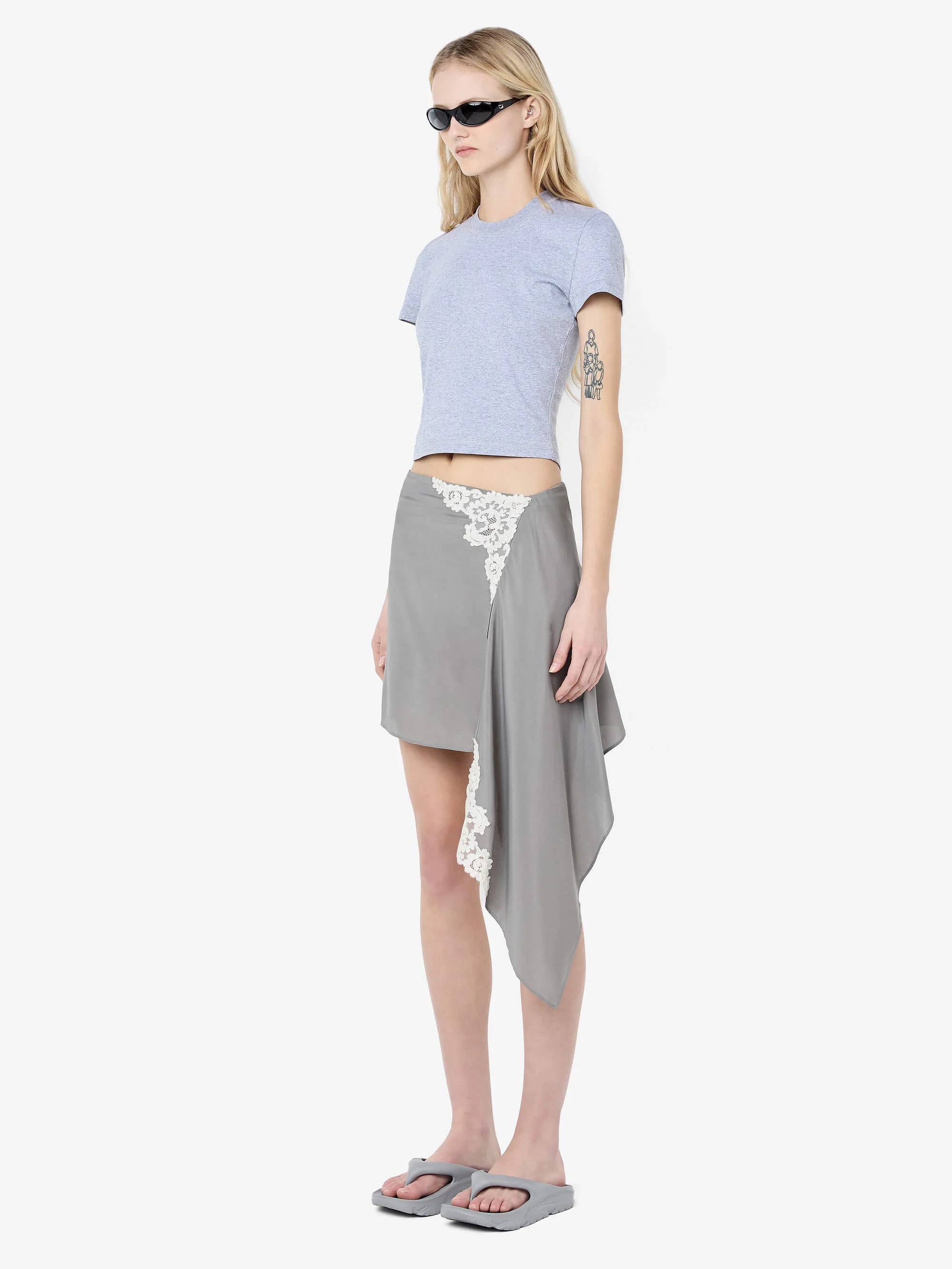 CLAUDETTE BABY TEE - GREY MARLE - Image 4