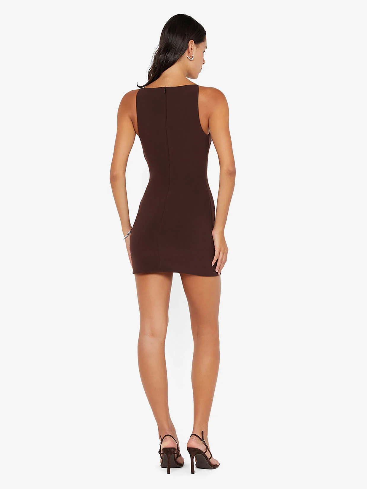 CLOVER MINI DRESS - DARK CHOCOLATE - Image 3