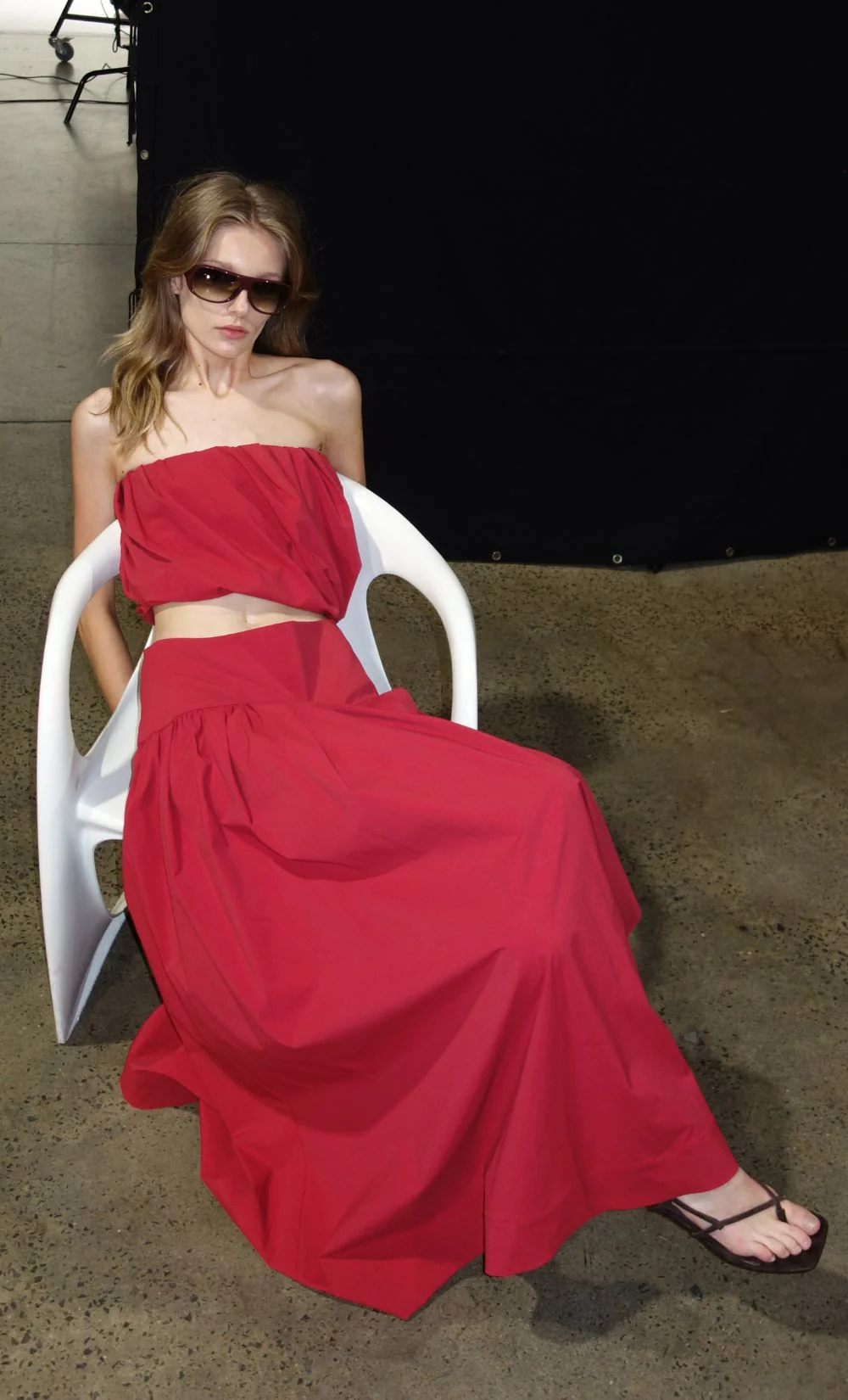 DANTE MAXI SKIRT - CHERRY - Image 2
